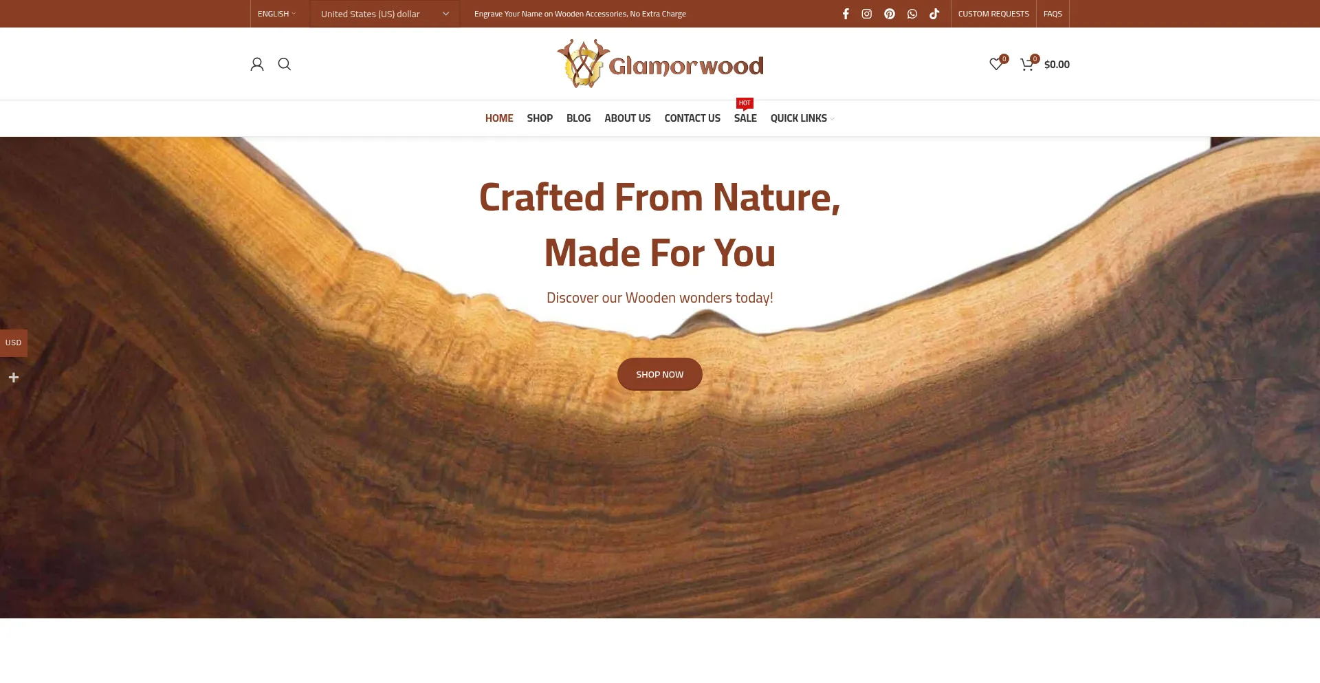 Glamorwood.com Screenshot