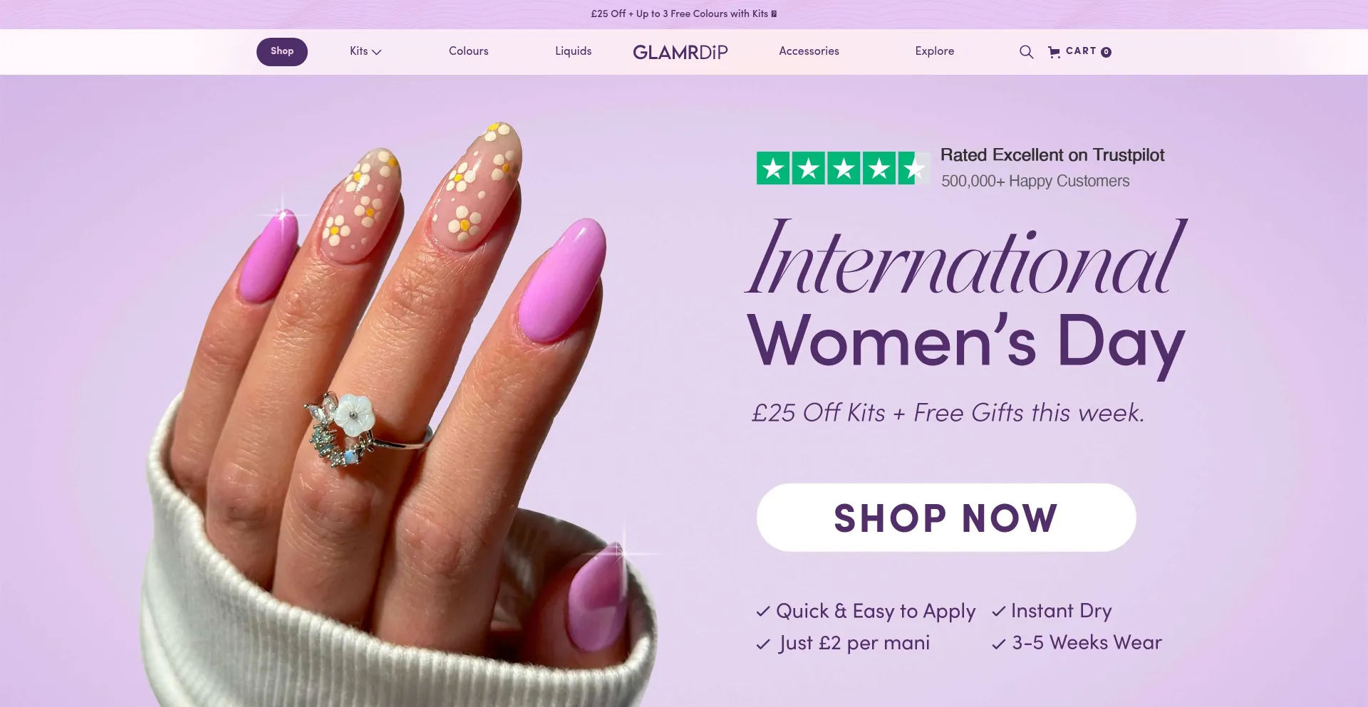 Website screenshot of Glamrdip.co.uk
