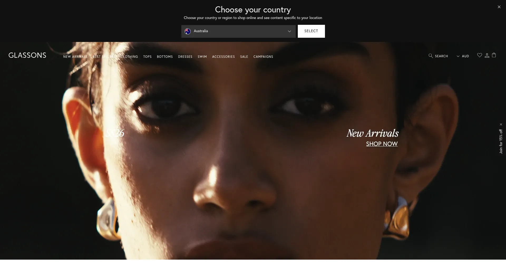 Glassons.com Screenshot