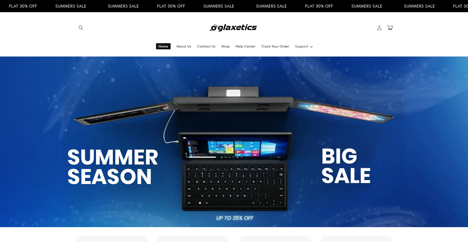 Website screenshot of Glaxetics.com