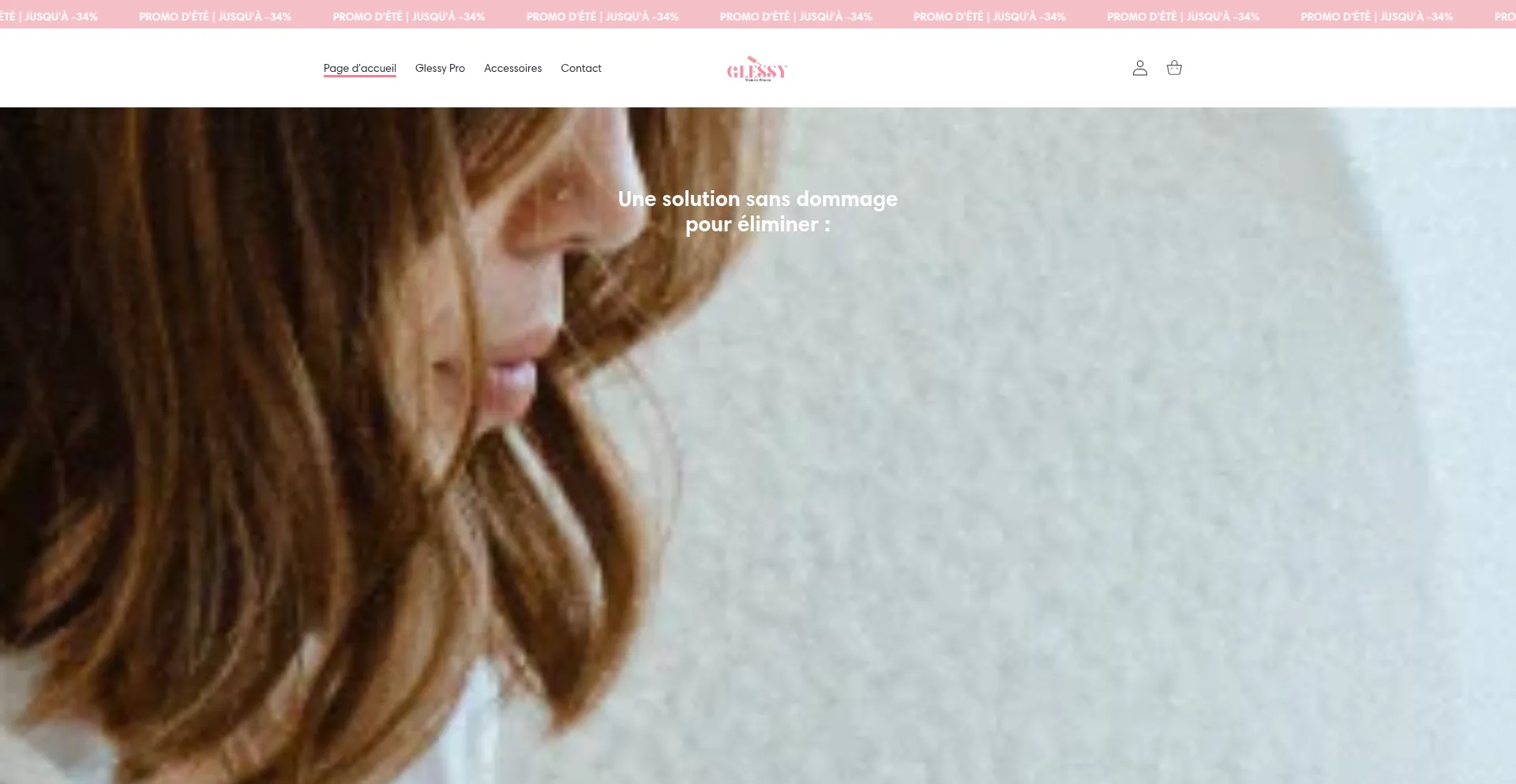 Website screenshot of Glessy.com