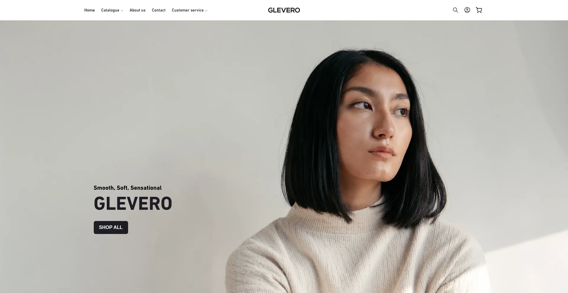 Website screenshot of Glevero.com