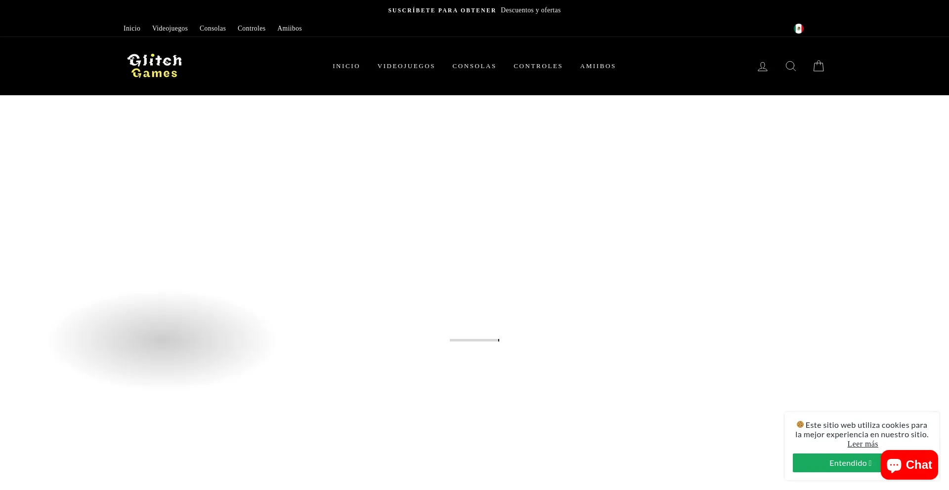 Website screenshot of Glitchgames.com.mx