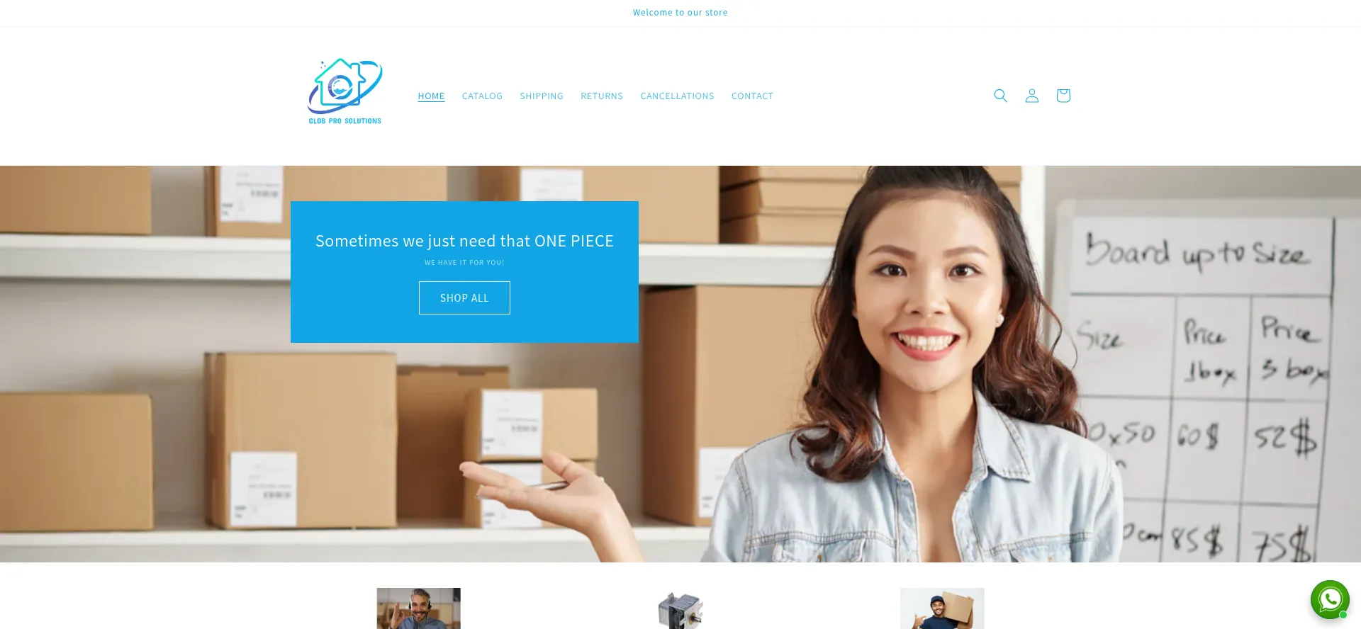 Website screenshot of Glob-pro-solutions.net