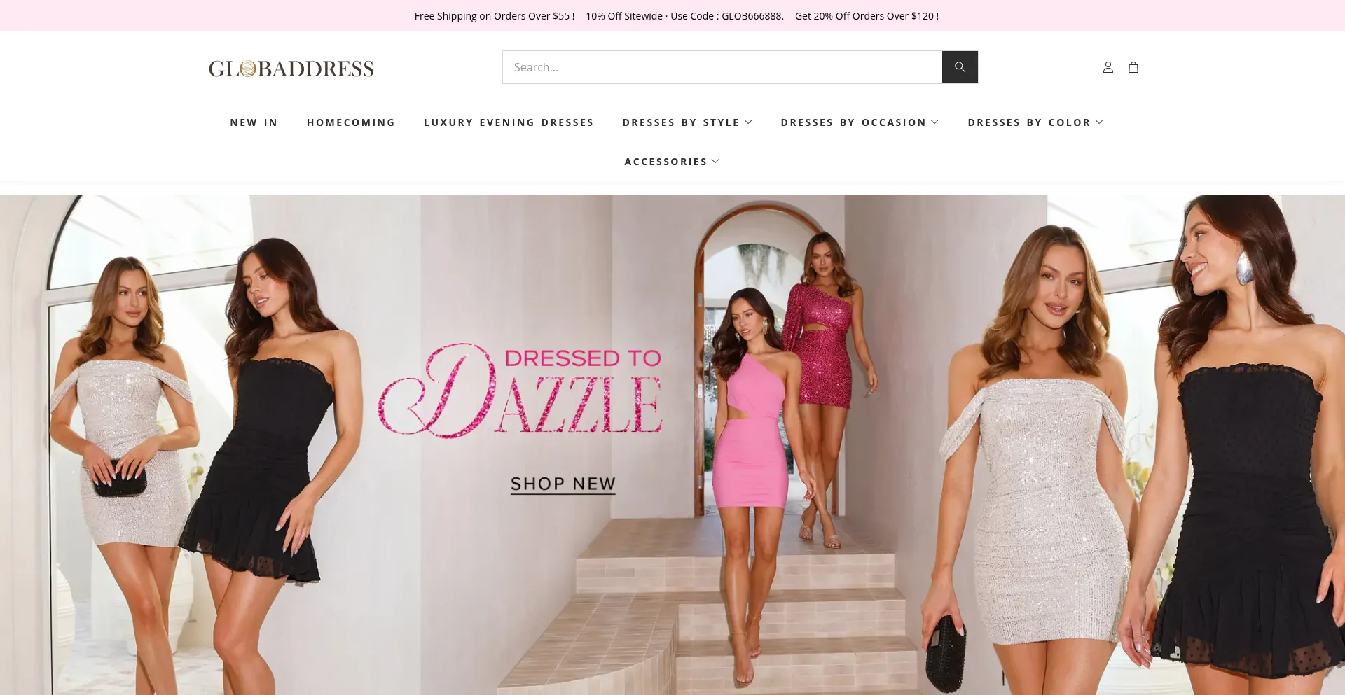 Website screenshot of Globaddress.com