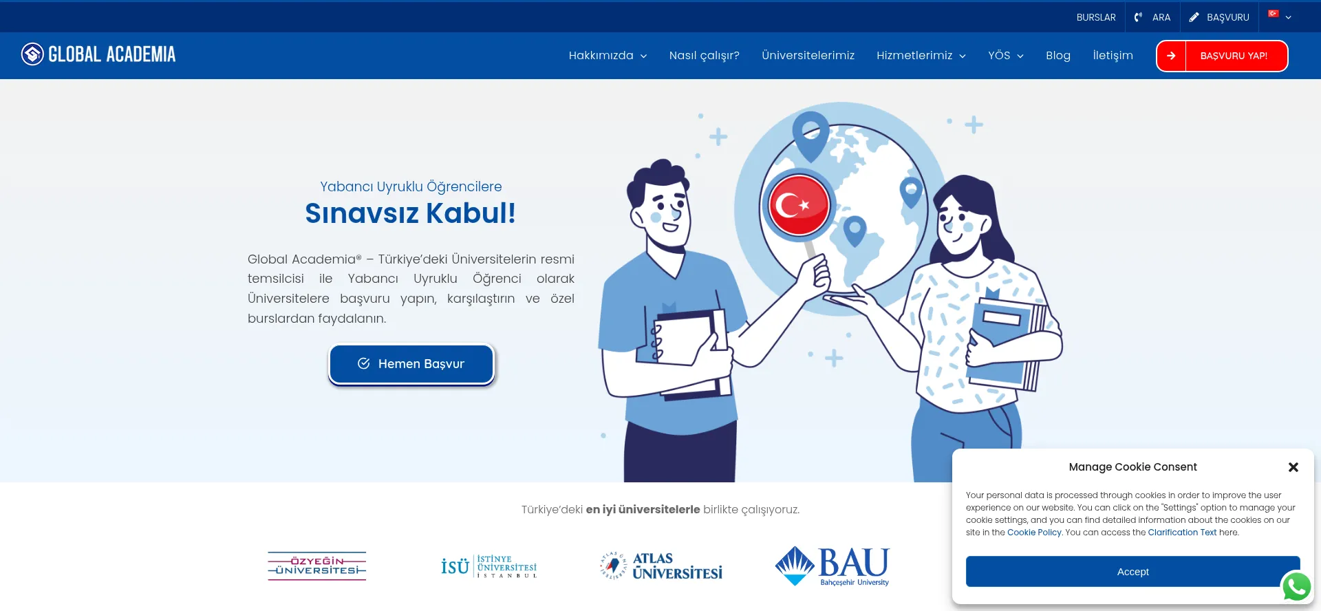 Website screenshot of Globalacademia.com