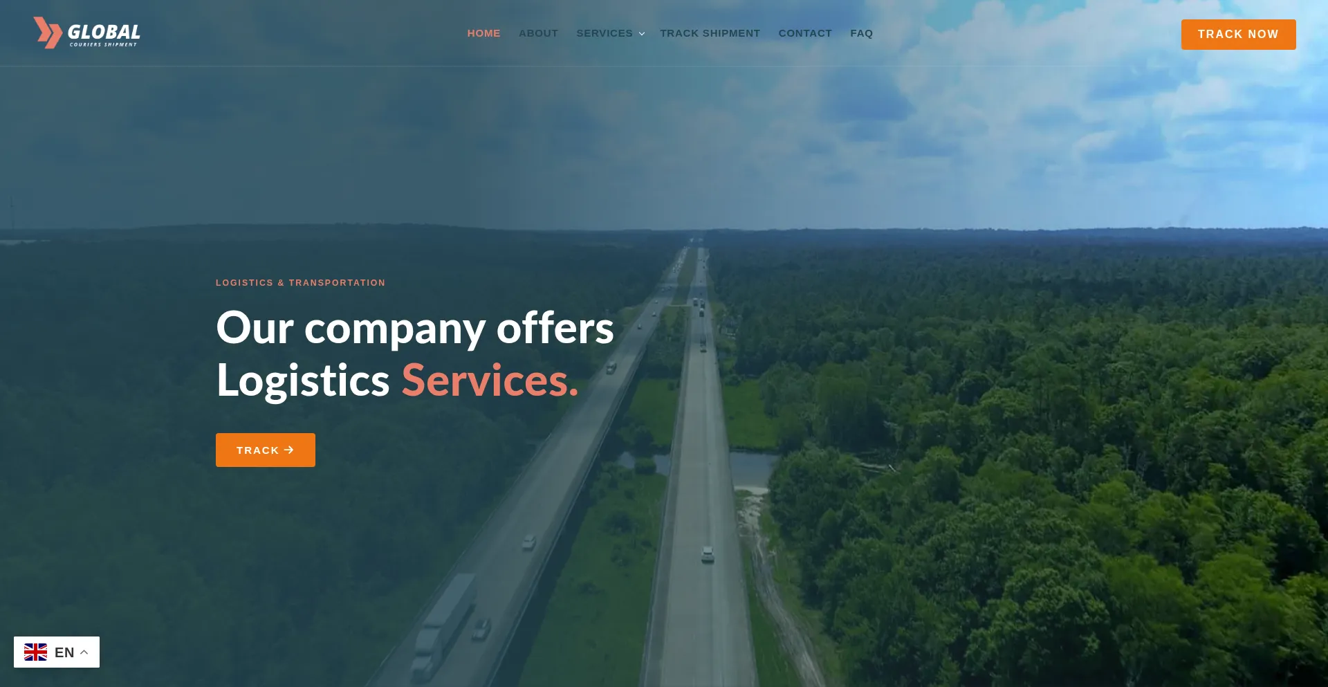 Website screenshot of Globalcouriers.org