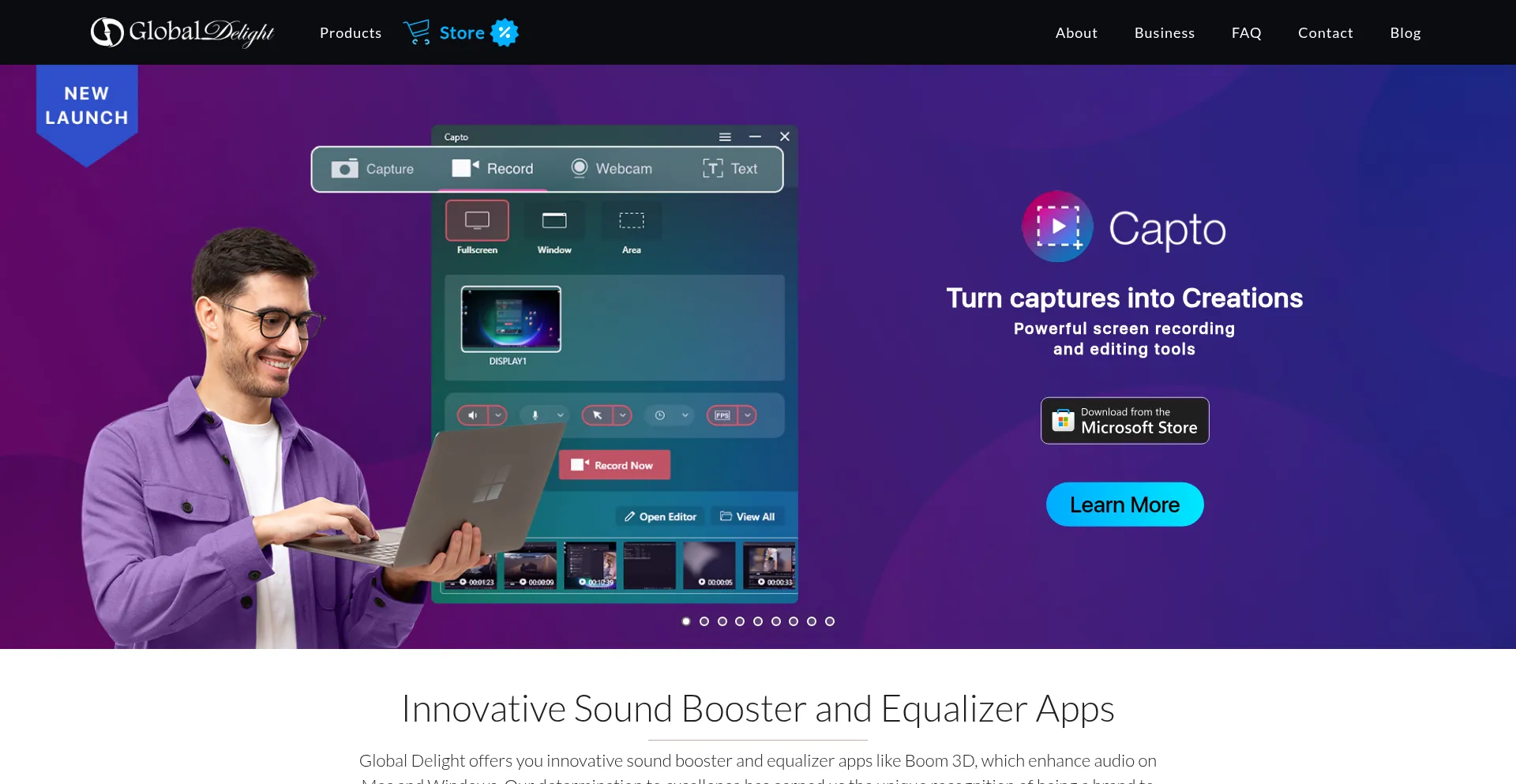 Website screenshot of Globaldelight.com