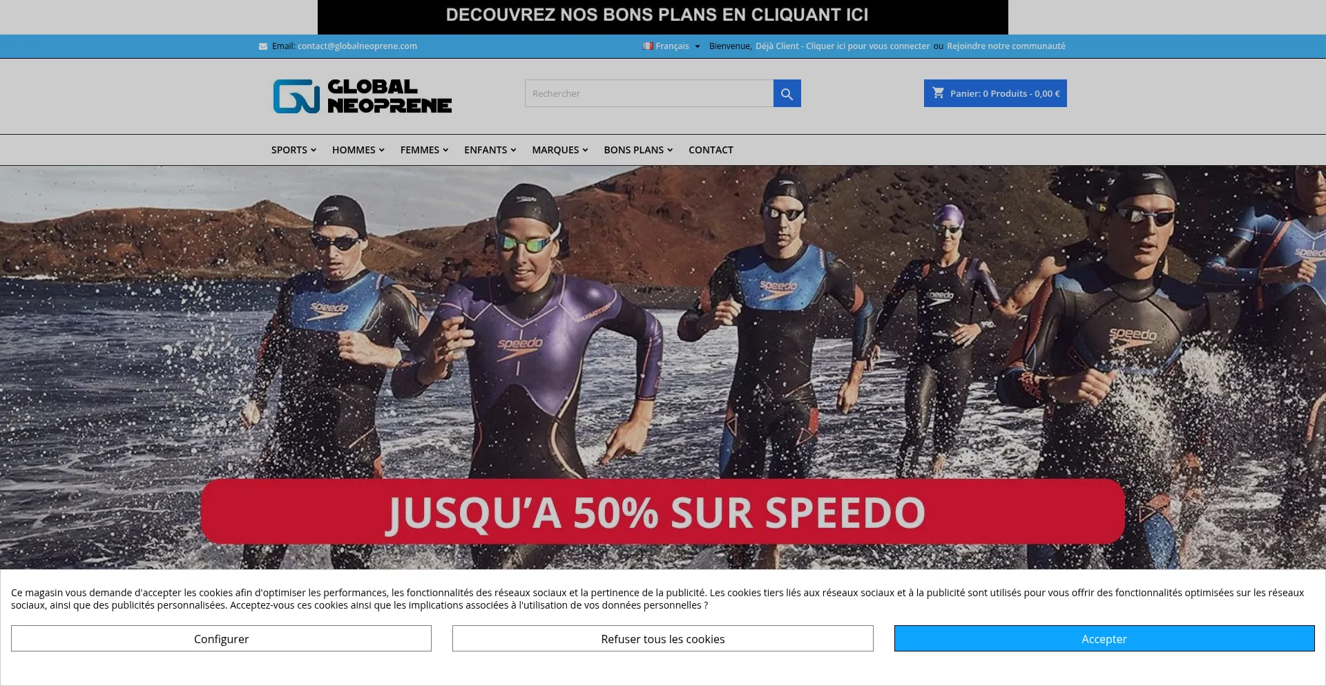 Website screenshot of Globalneoprene.com