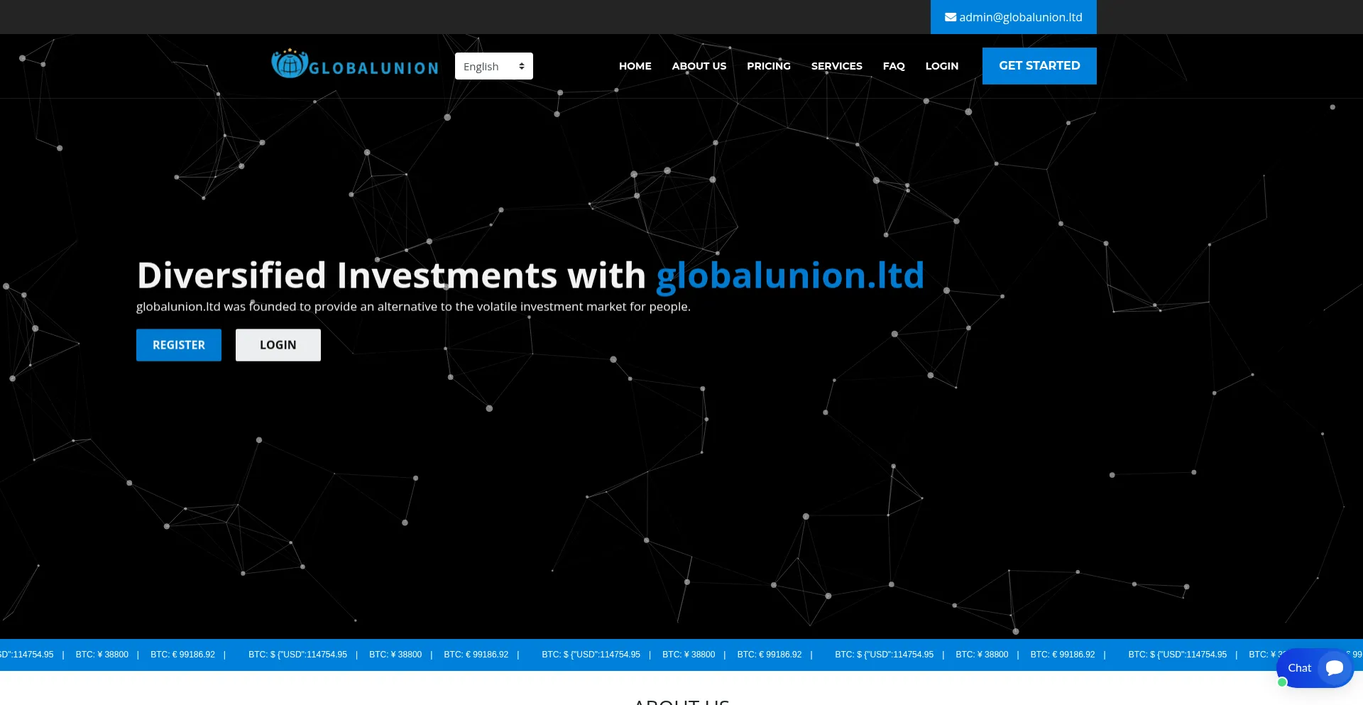 Website screenshot of Globalunion.ltd