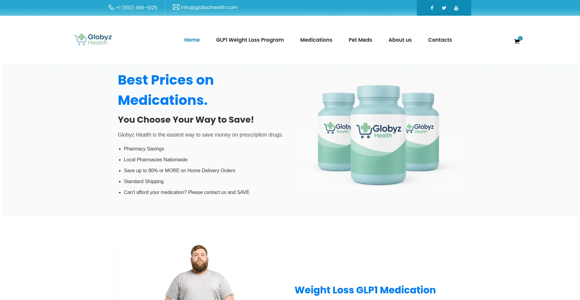 Website screenshot of Globyzhealth.com