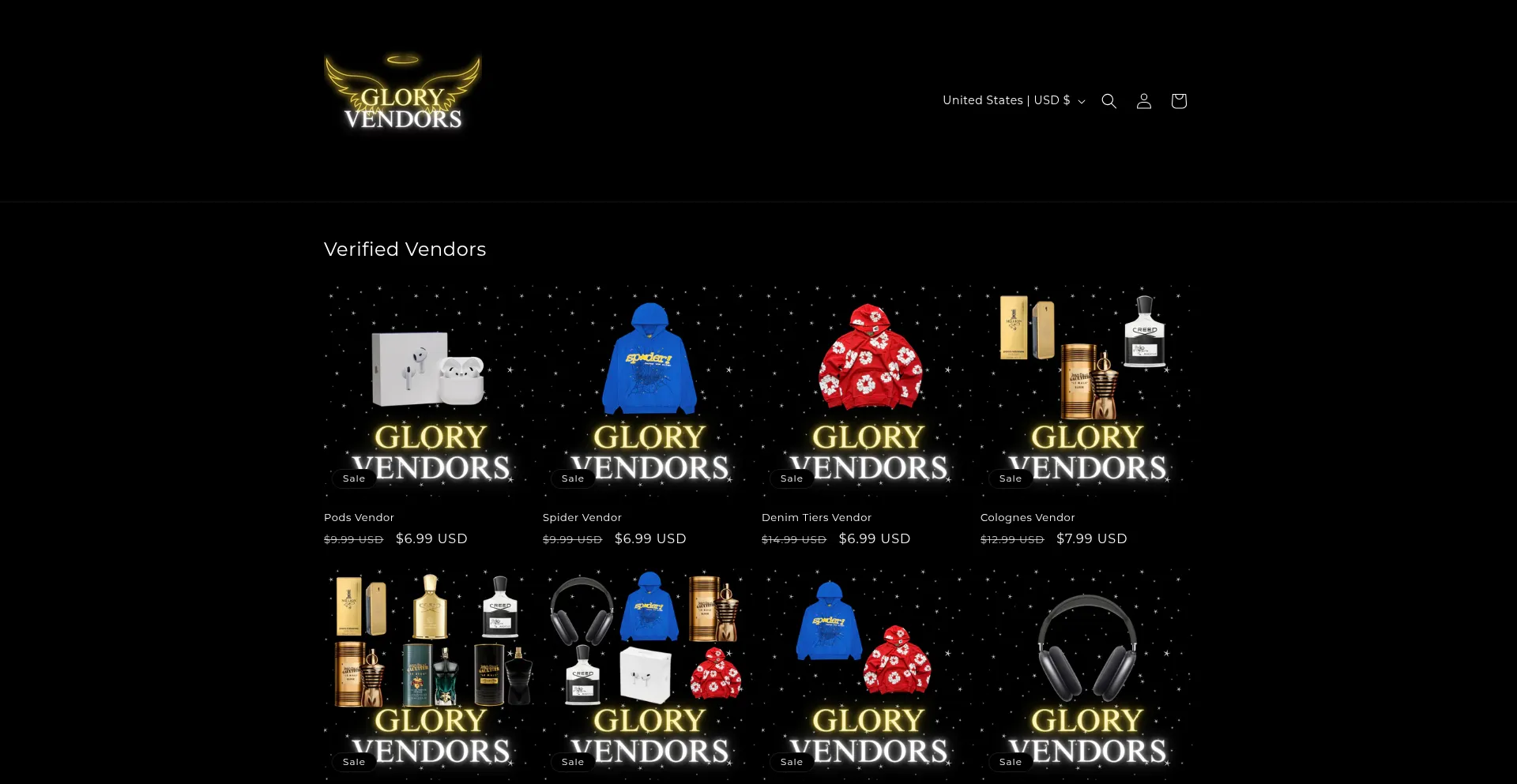 Gloryvendors.com Screenshot