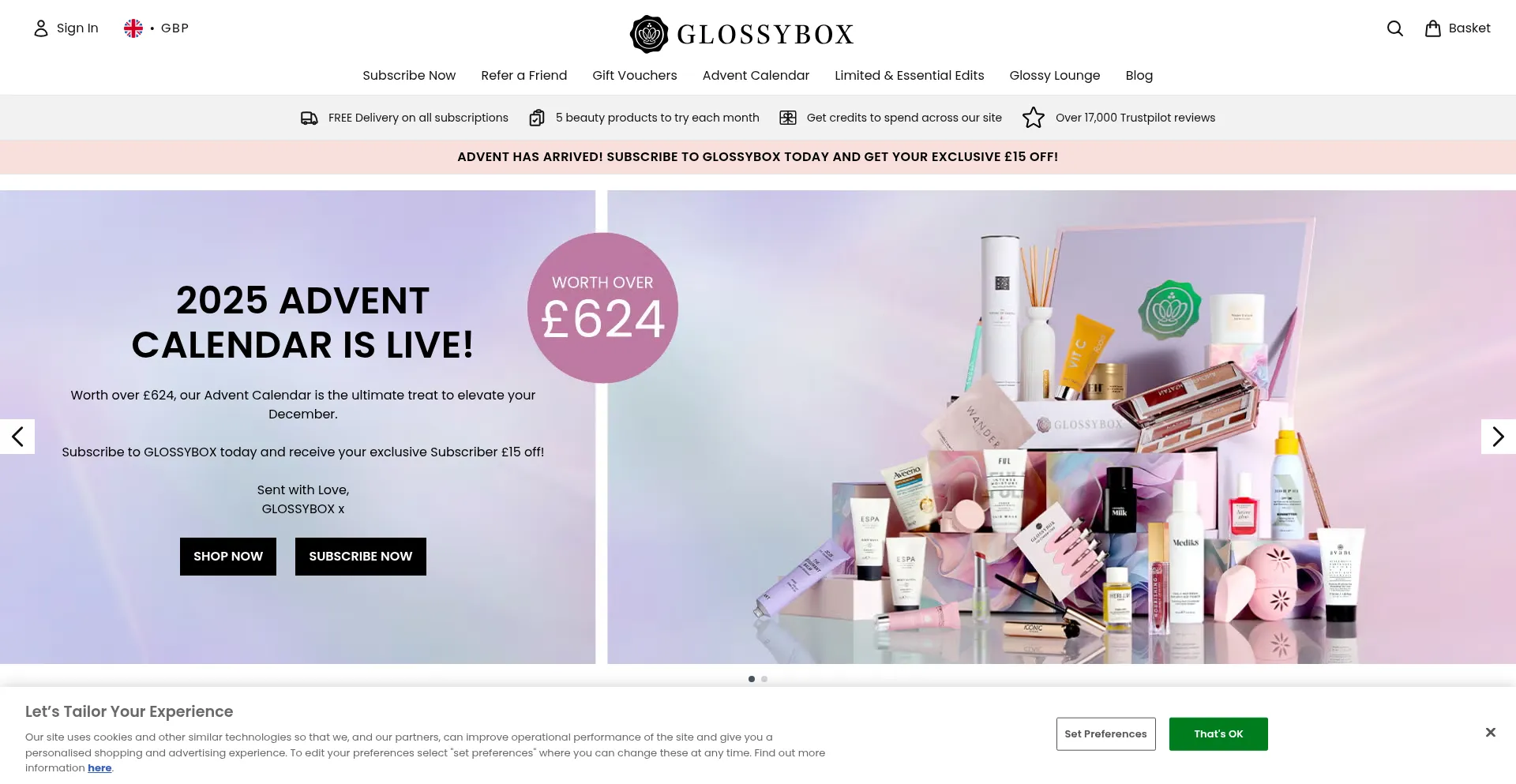 Glossybox.co.uk Screenshot