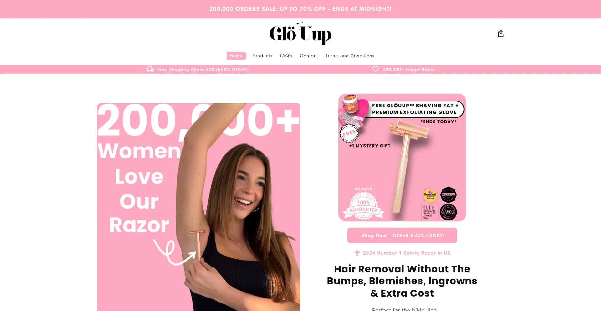 Website screenshot of Glouup.com