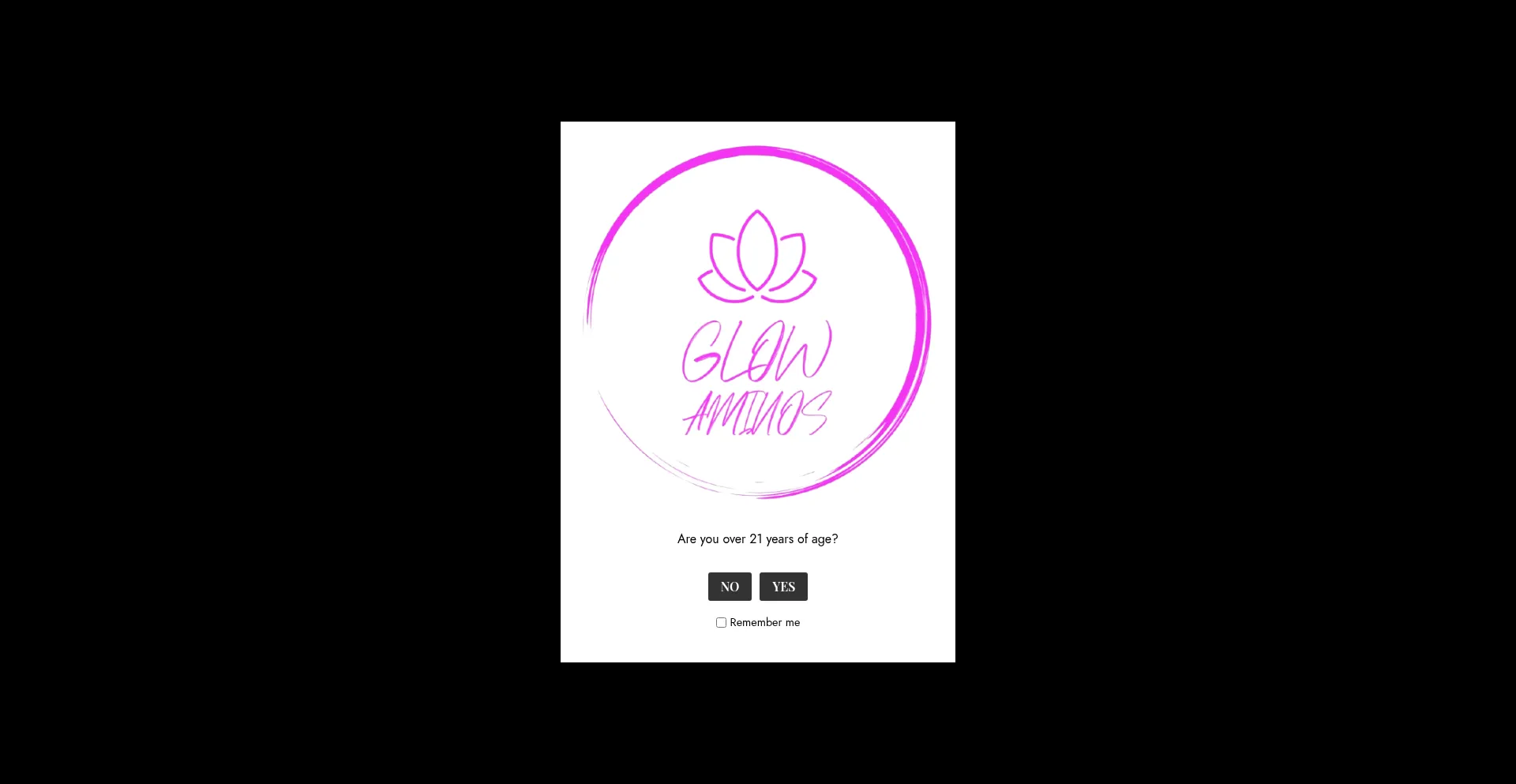 Website screenshot of Glowaminos.com