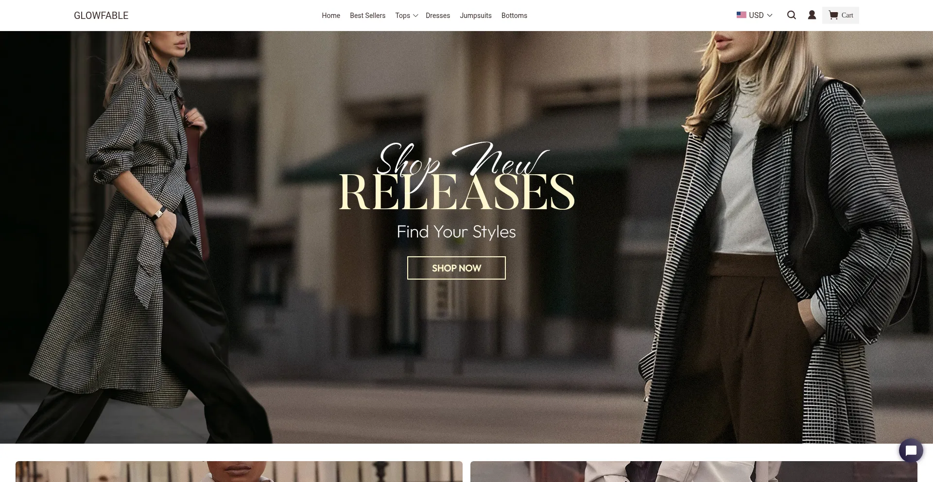Website screenshot of Glowfable.com