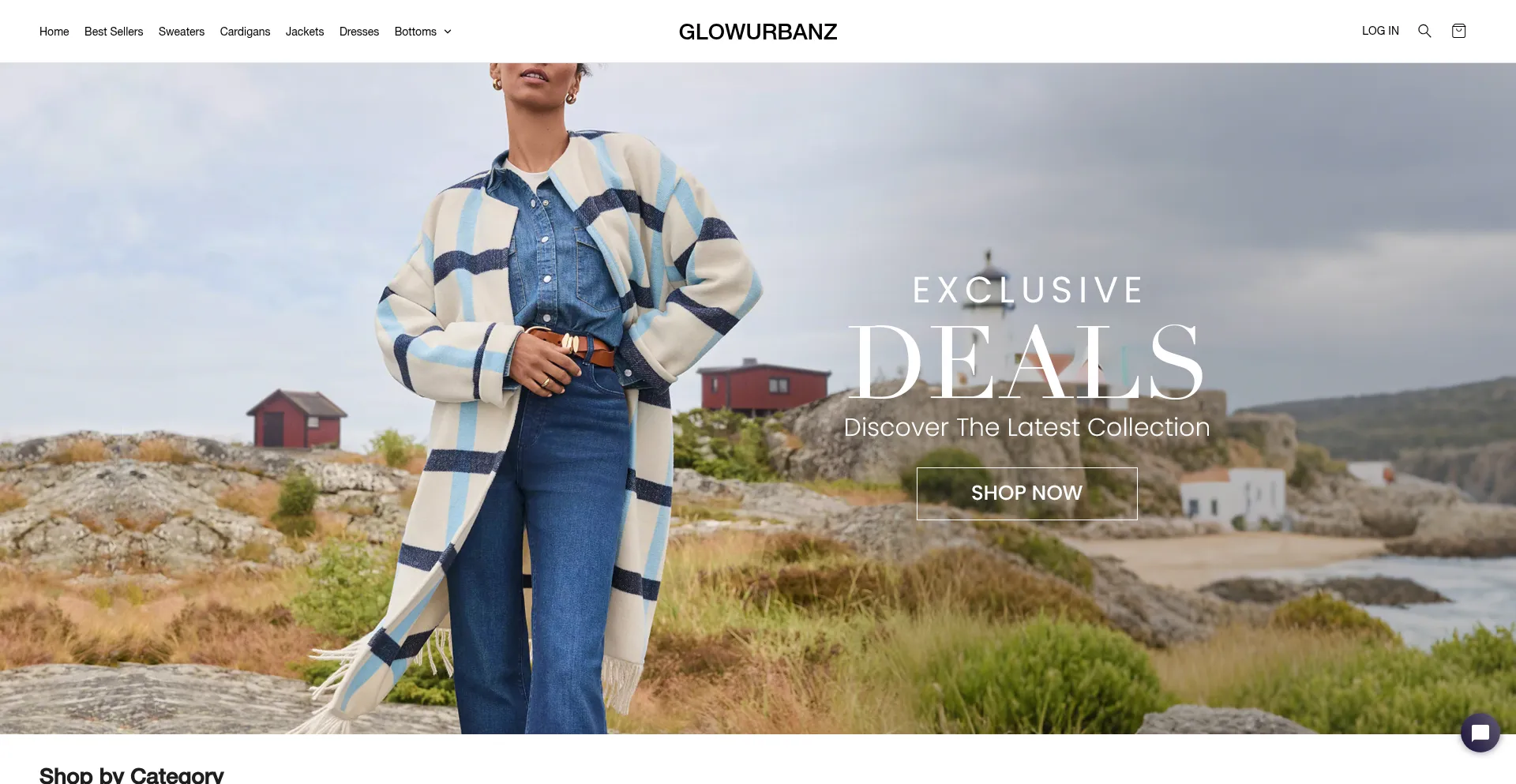 Website screenshot of Glowurbanz.com