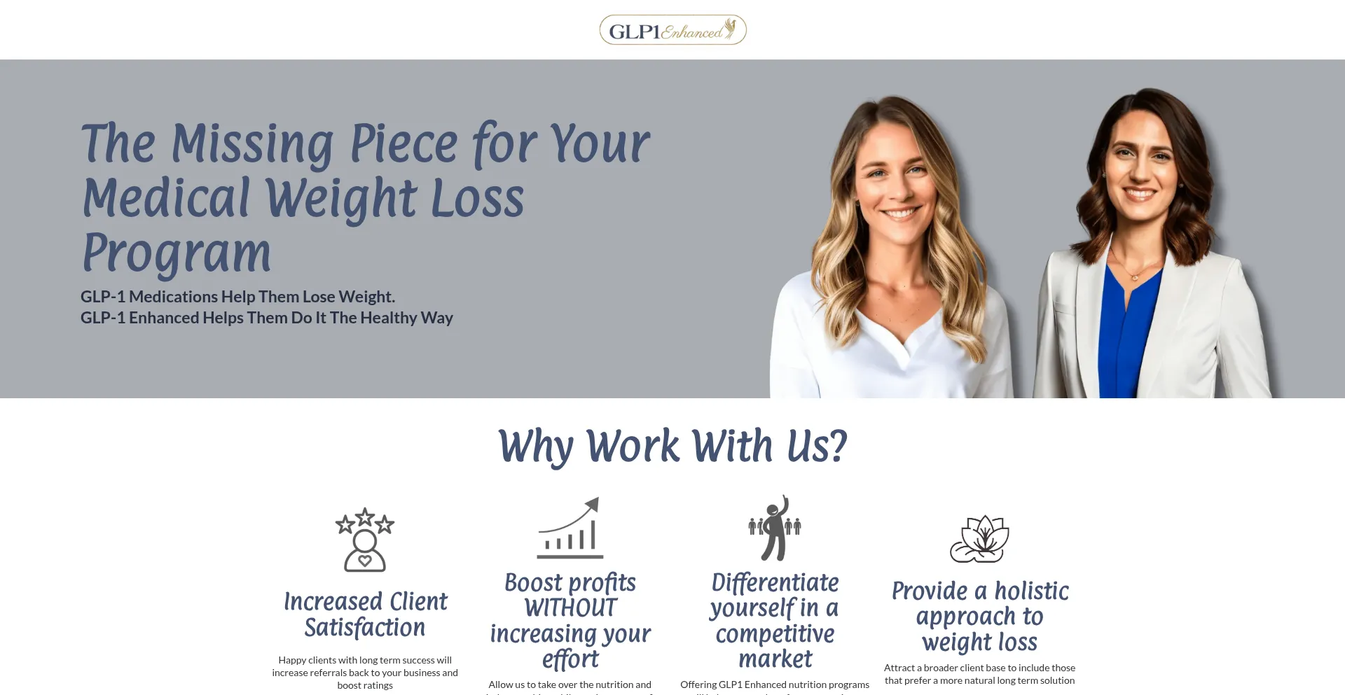 Website screenshot of Glp1enhanced.com