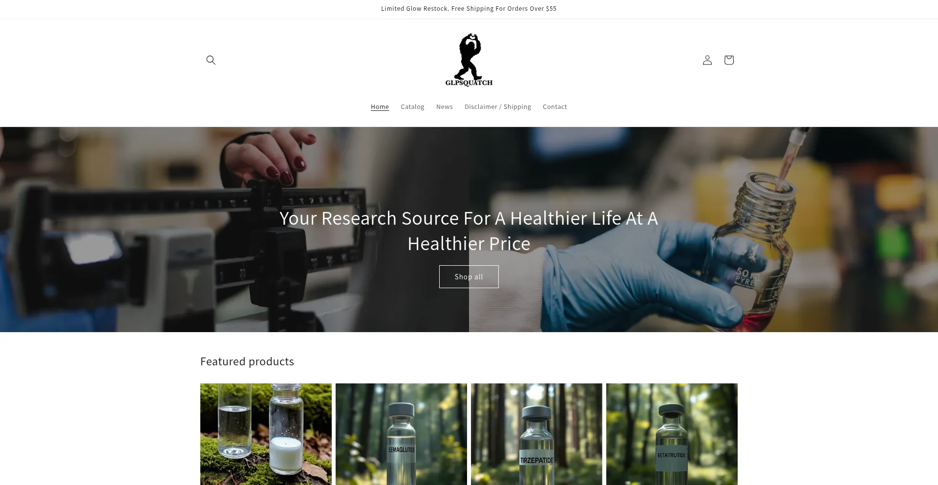 Website screenshot of Glpsquatch.com