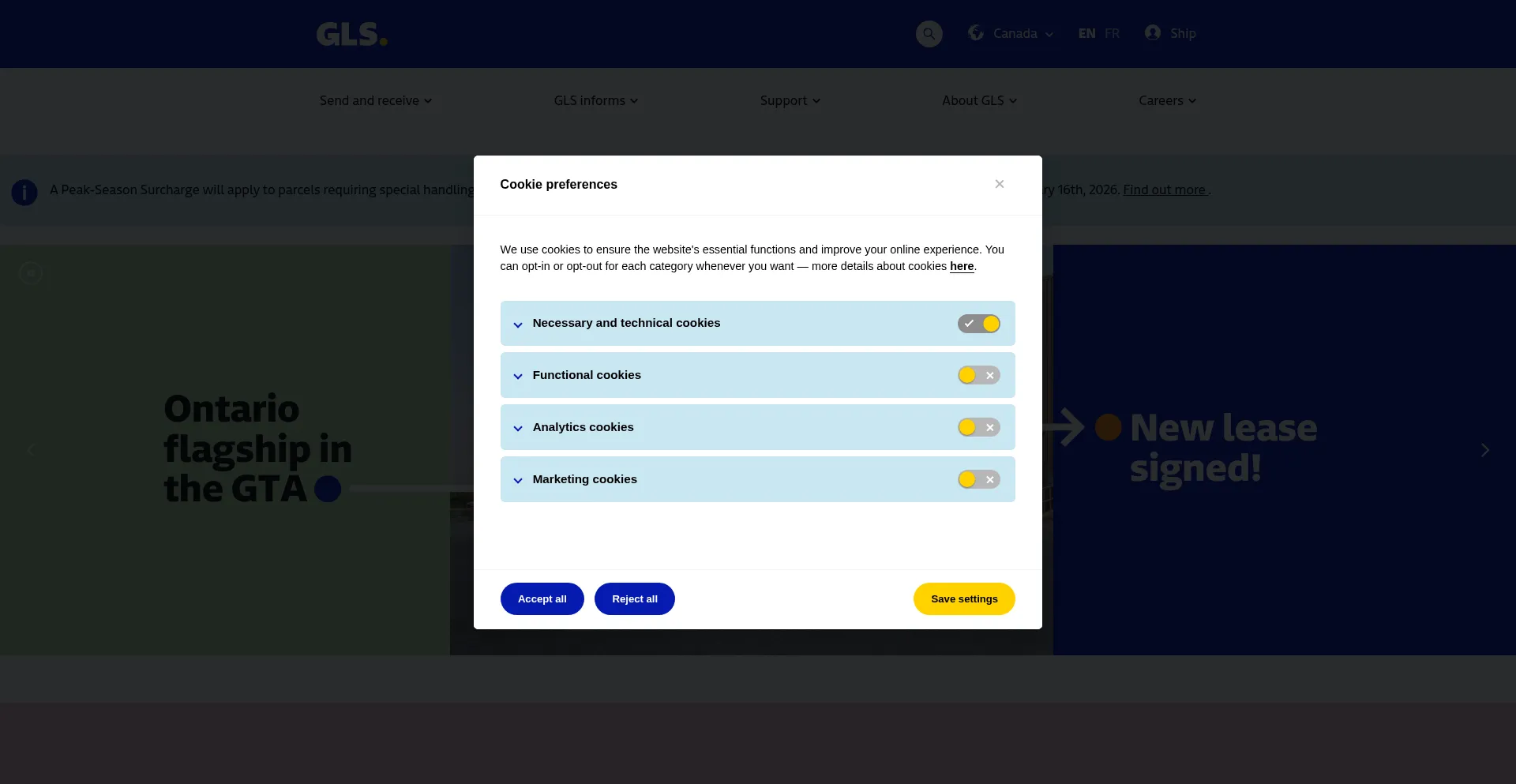 Gls-canada.com Screenshot