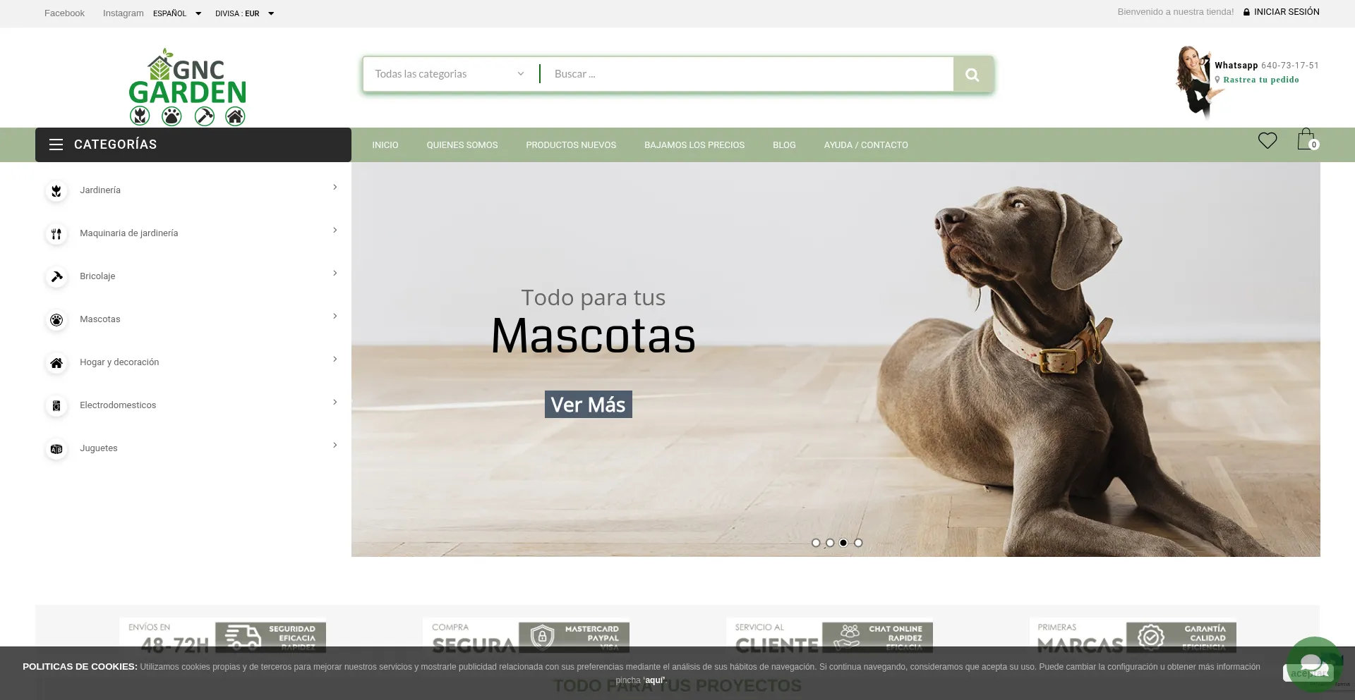 Website screenshot of Gncgarden.com
