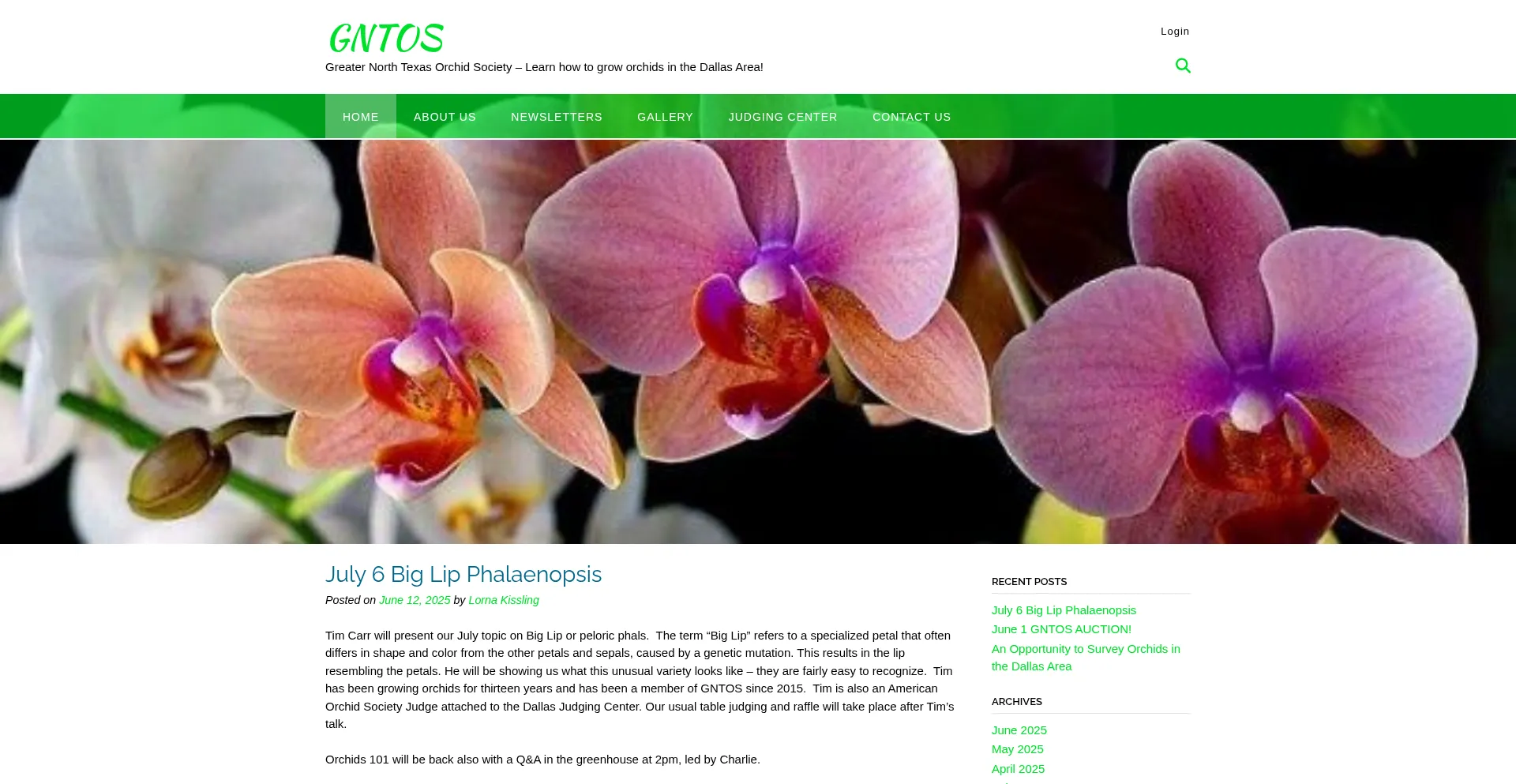 Website screenshot of Gntos.org