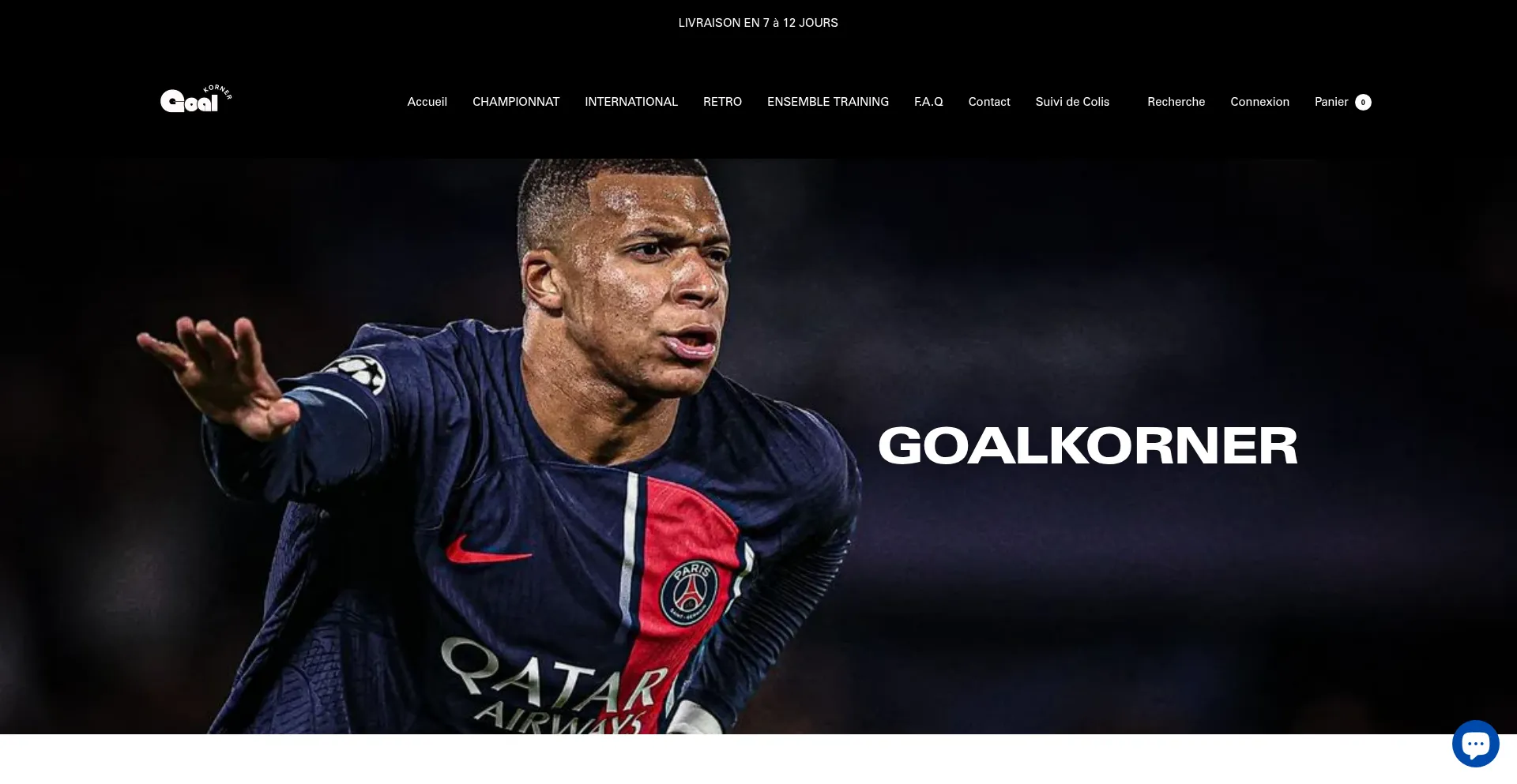 Website screenshot of Goalkorner.com