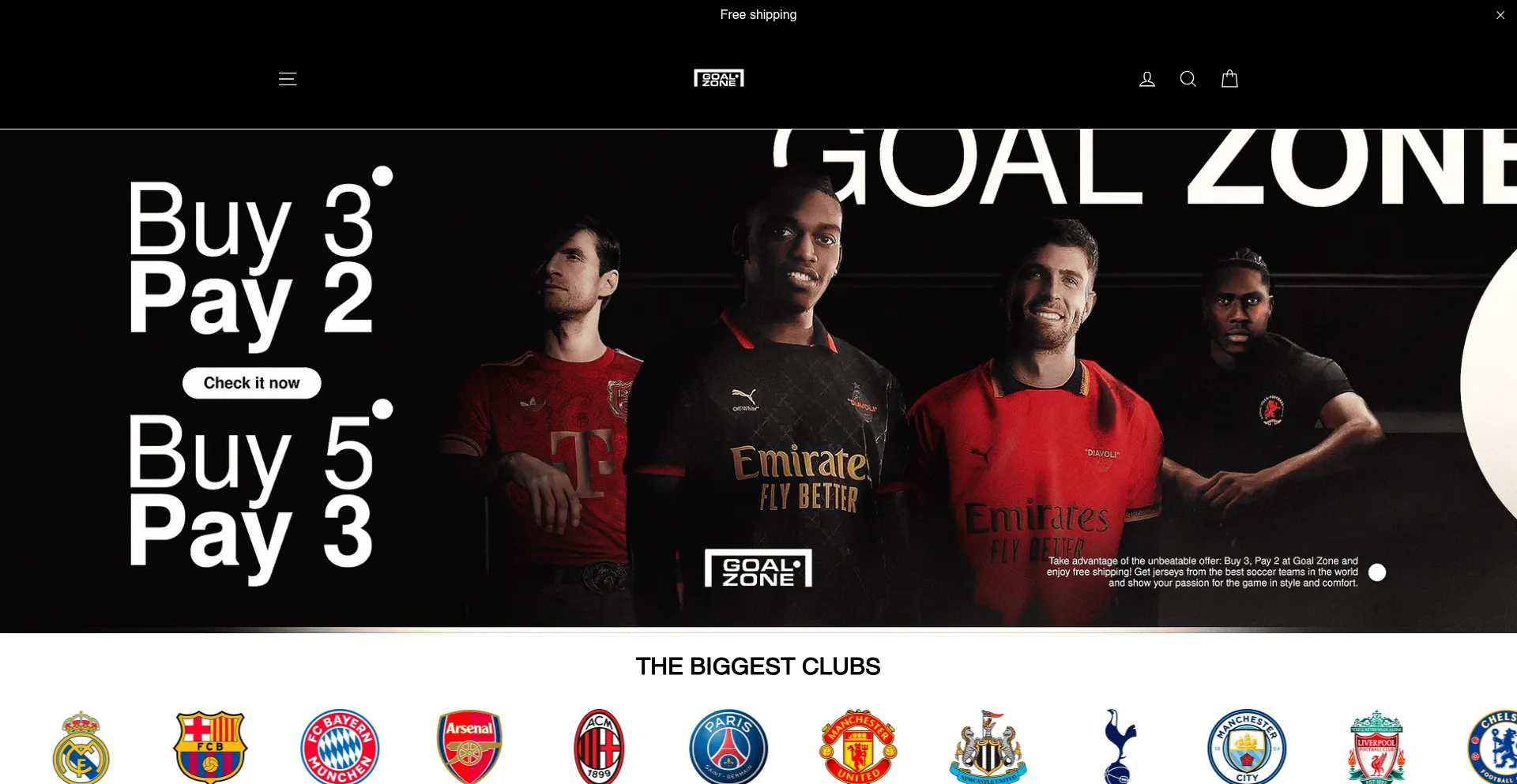 Website screenshot of Goalzonee.com