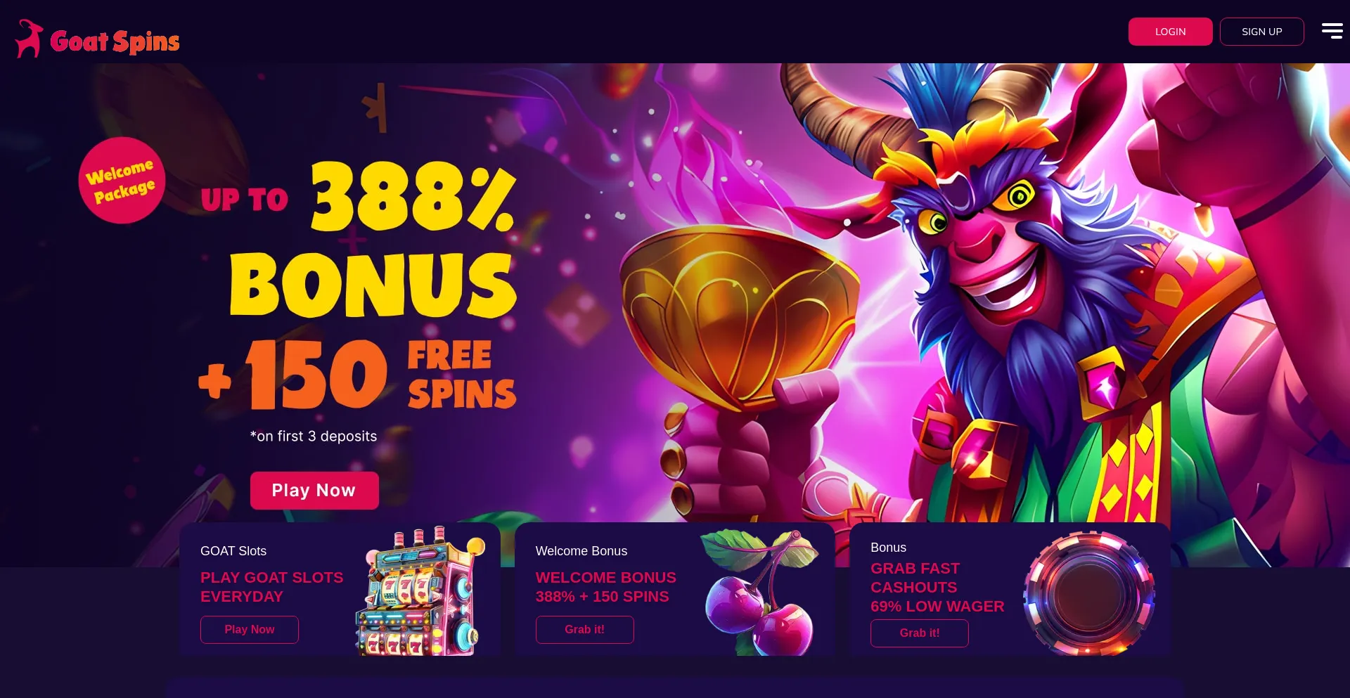 Goatspins.com Screenshot