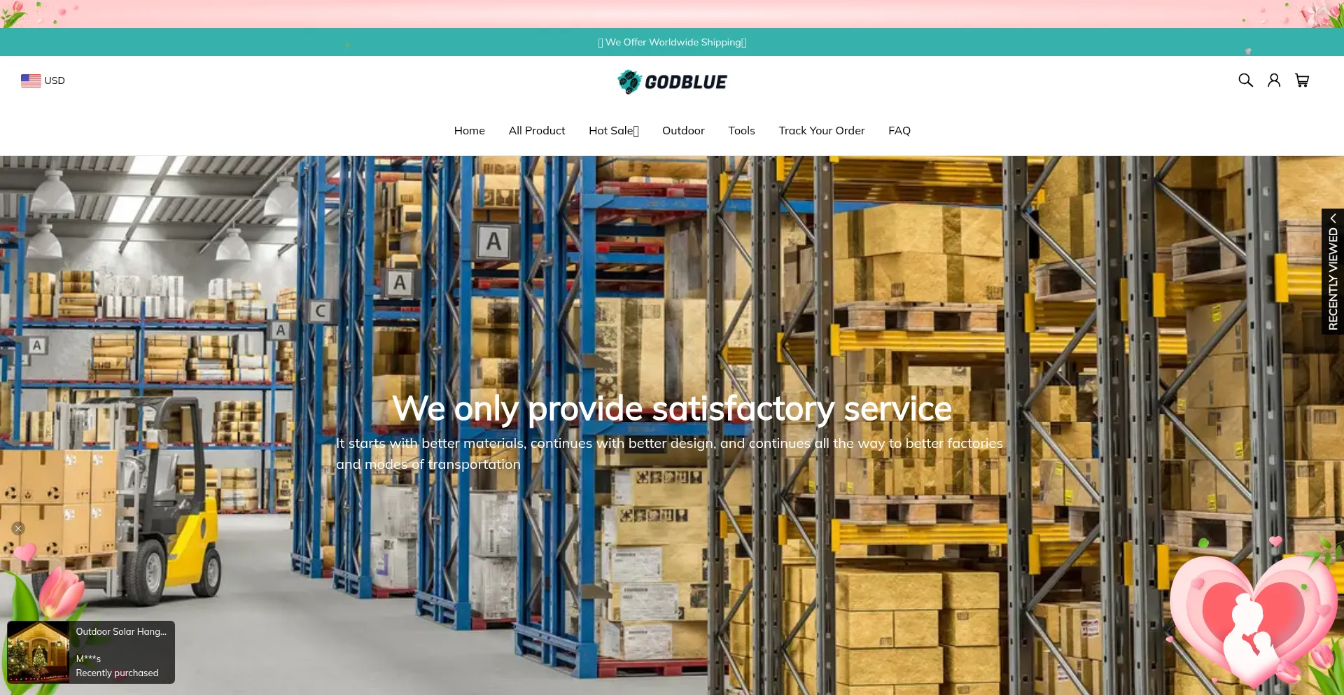 Website screenshot of Godblue.net