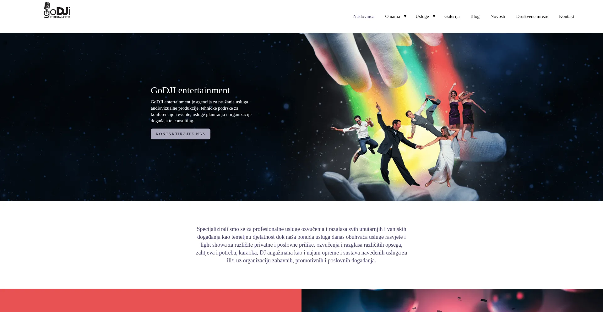 Website screenshot of Godji-entertainment.com