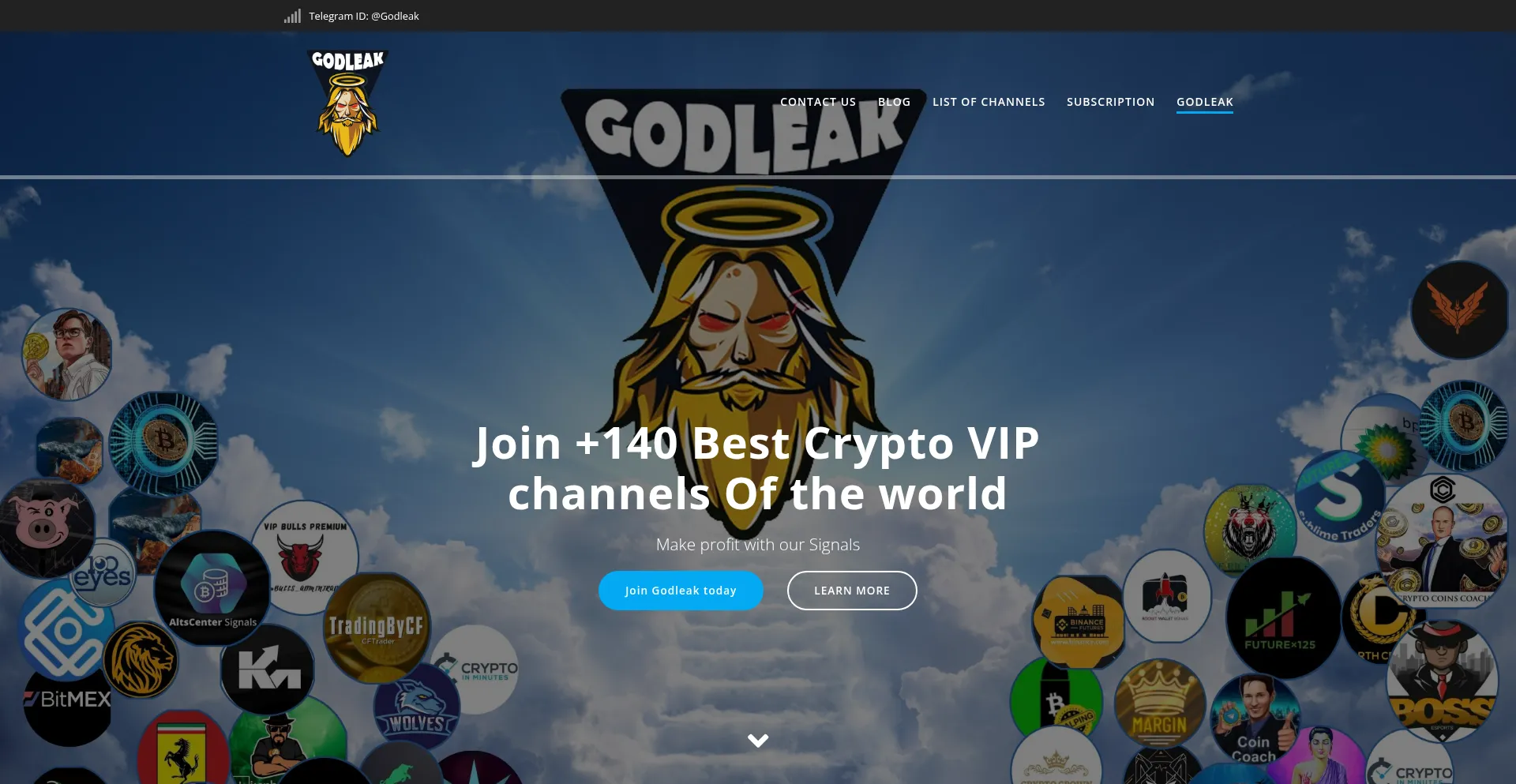 Website screenshot of Godleak.net