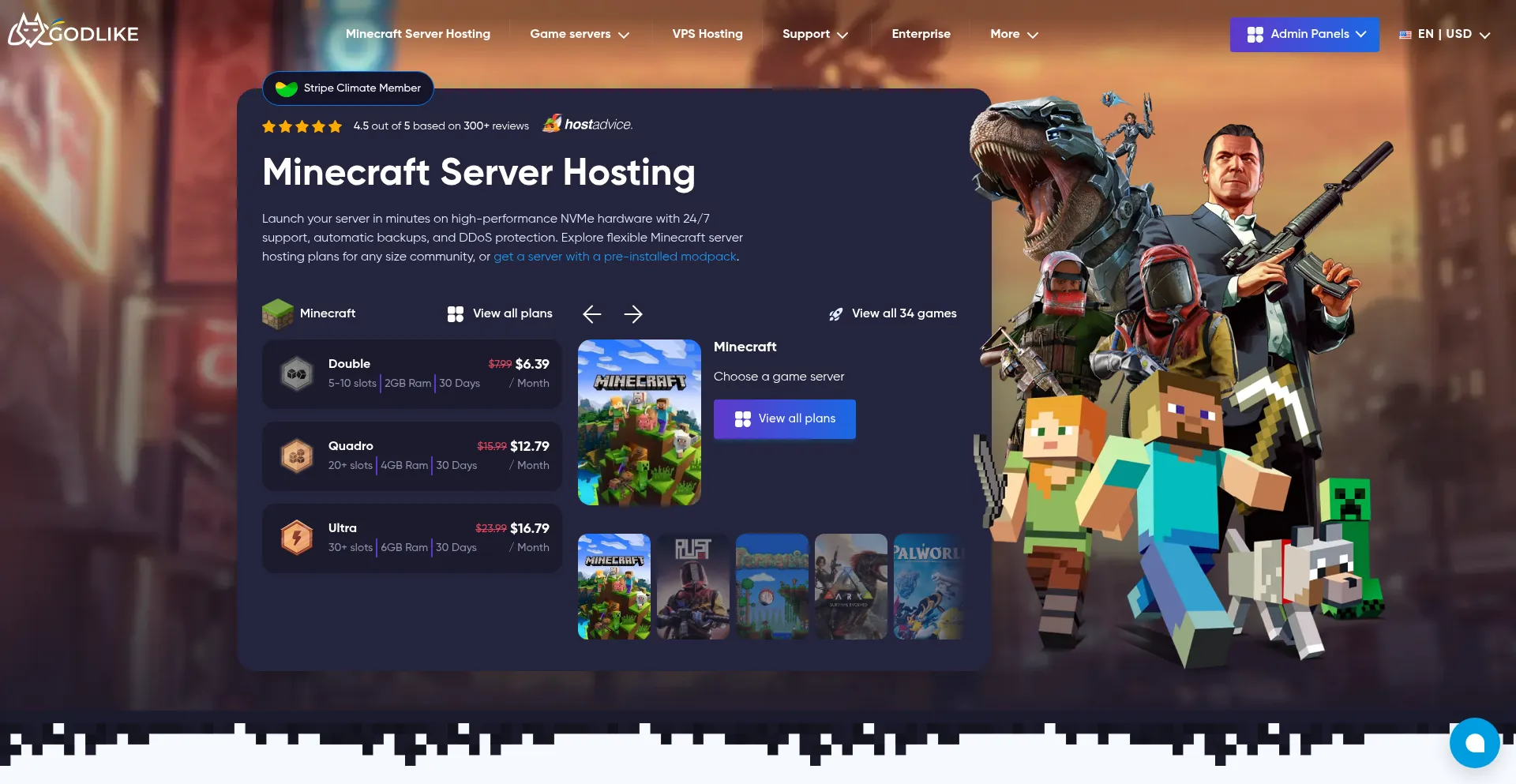 Godlike.host Screenshot