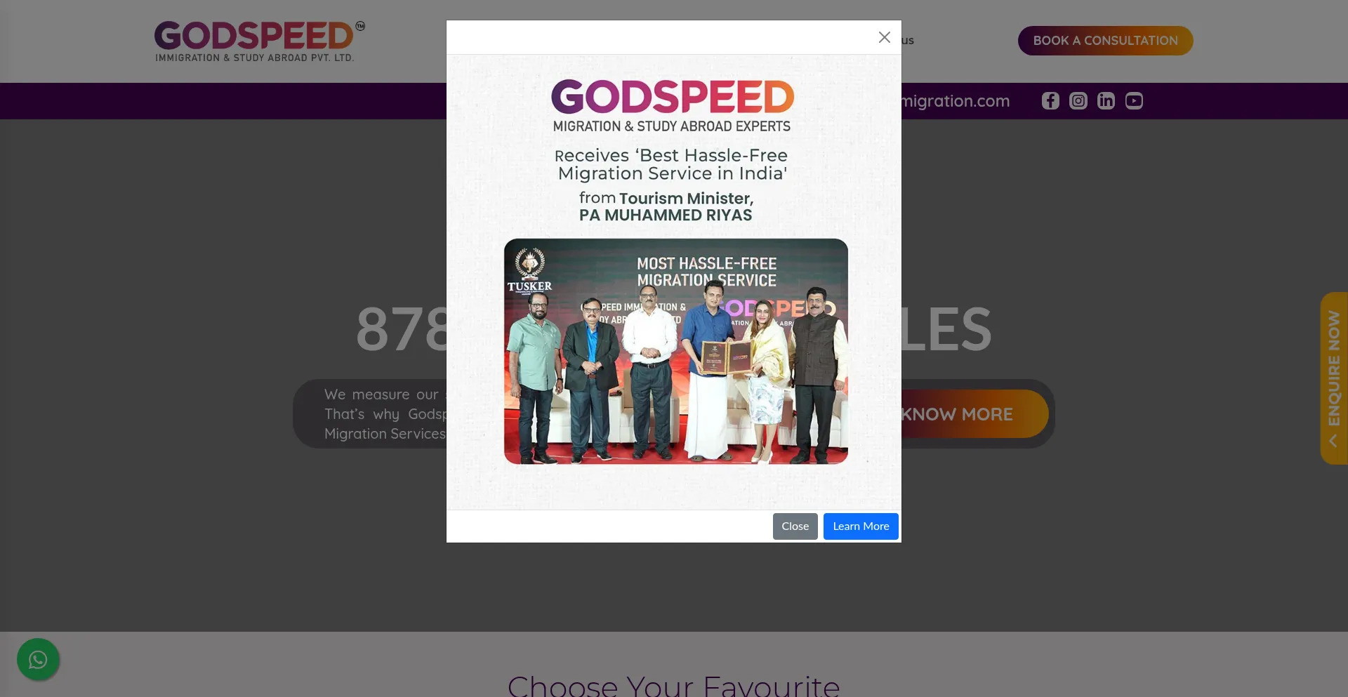Godspeedimmigration.com Screenshot