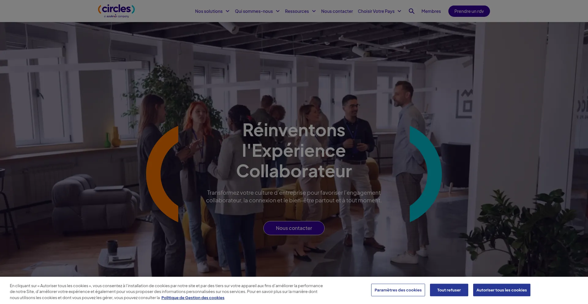 Website screenshot of Goforcircles.com