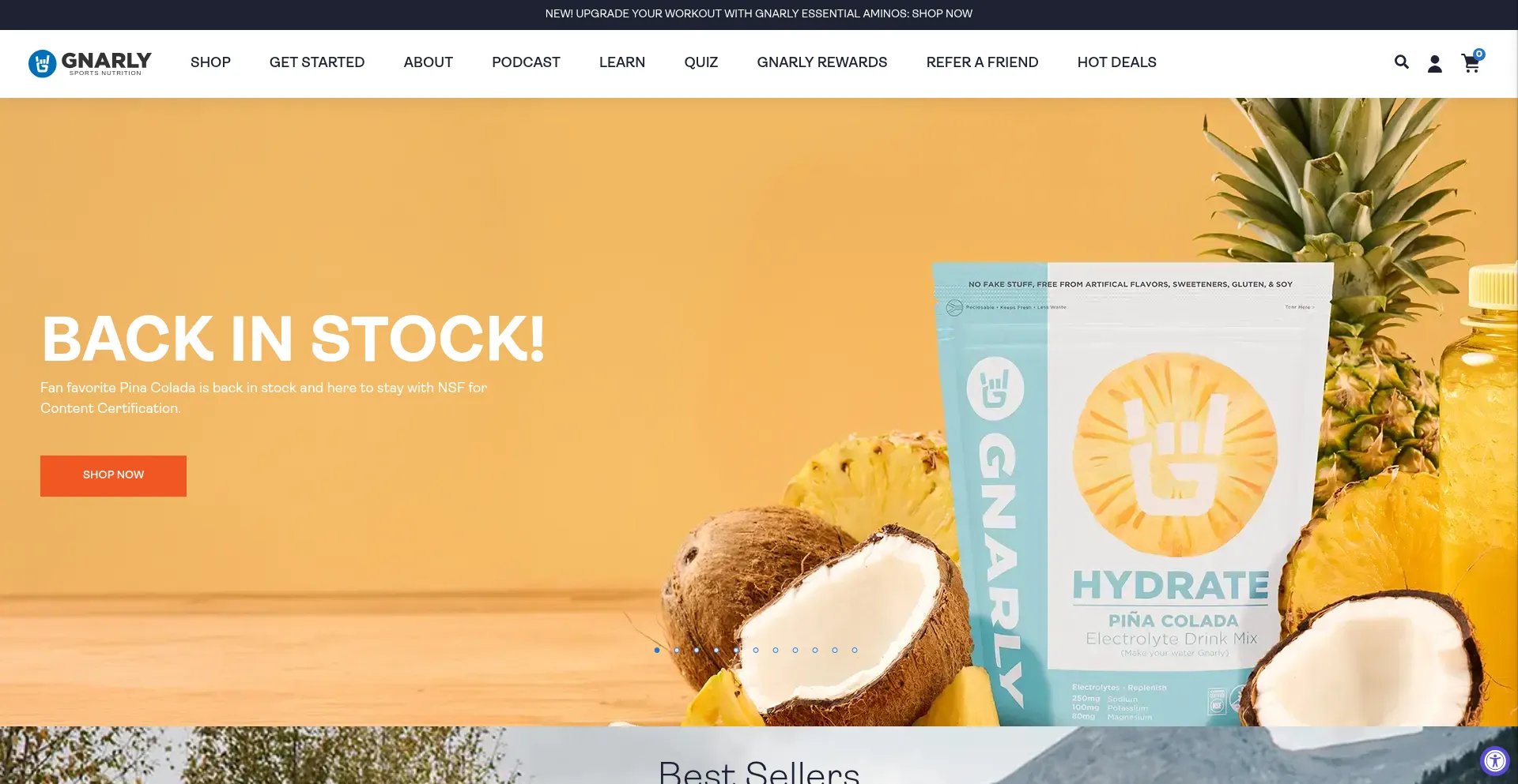 Website screenshot of Gognarly.com
