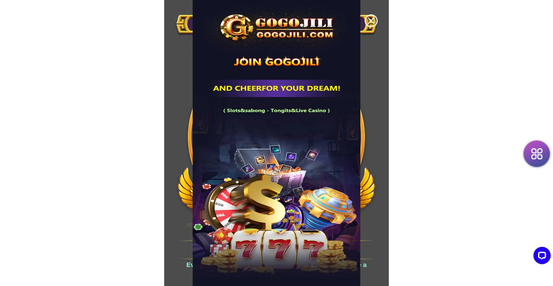 Website screenshot of Gogojili.link
