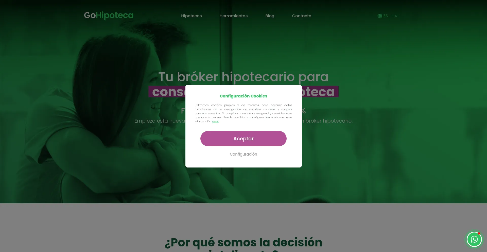 Website screenshot of Gohipoteca.com