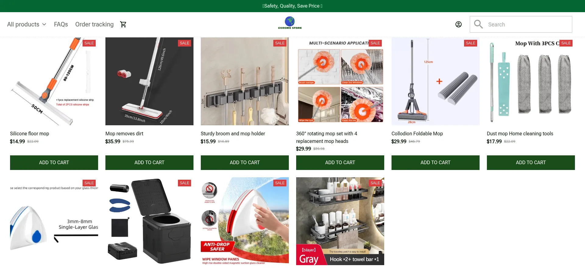 Website screenshot of Gohomestore.org
