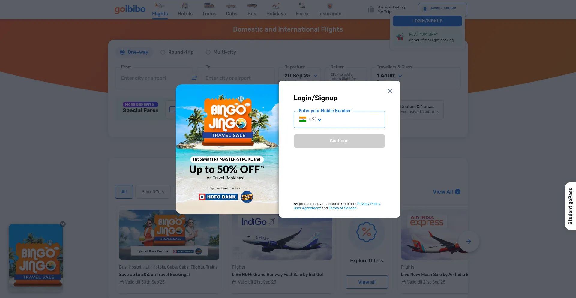 Goibibo.com Screenshot