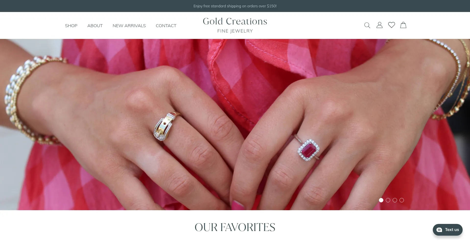 Website screenshot of Goldcreationschas.com