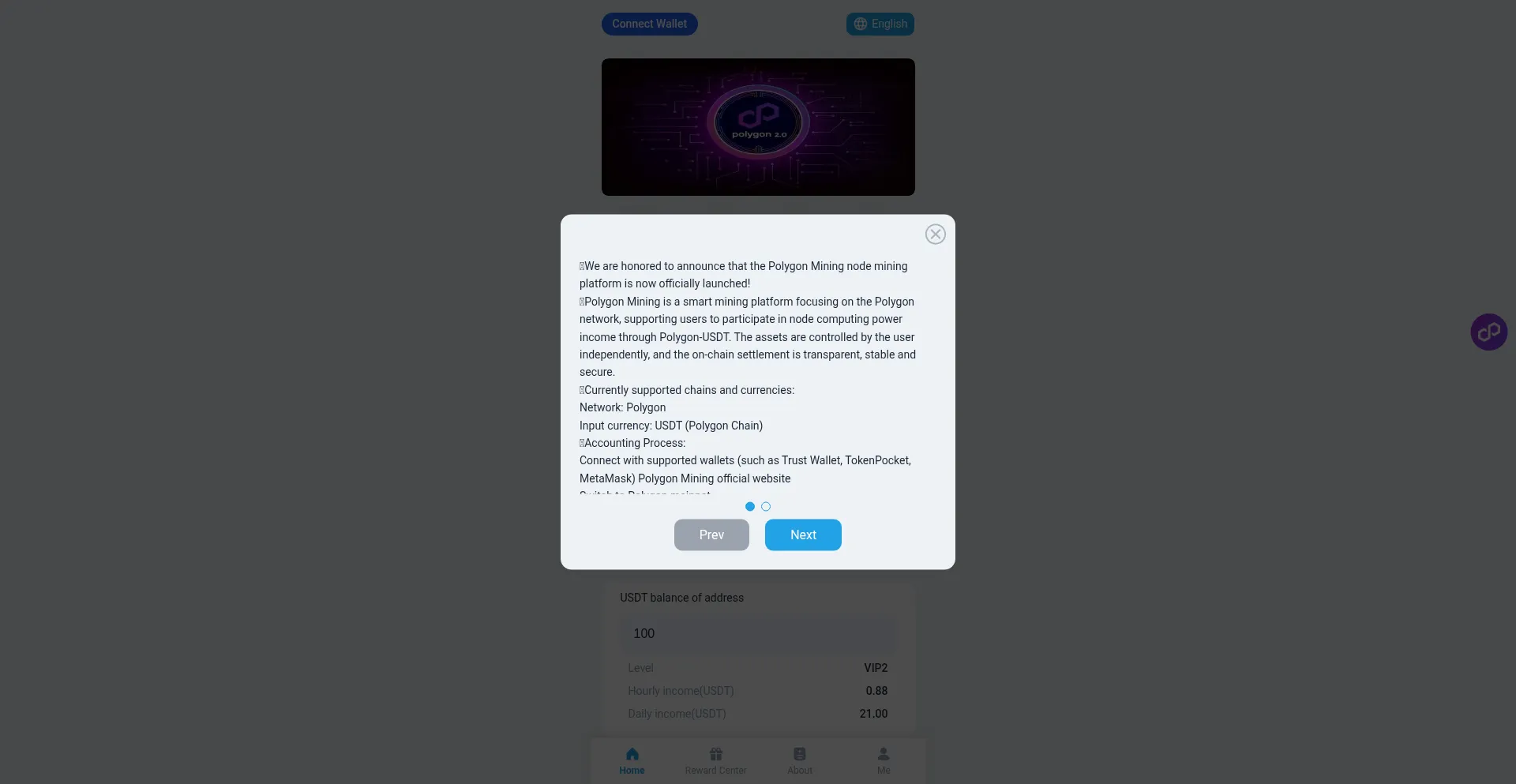 Website screenshot of Golddigging.network