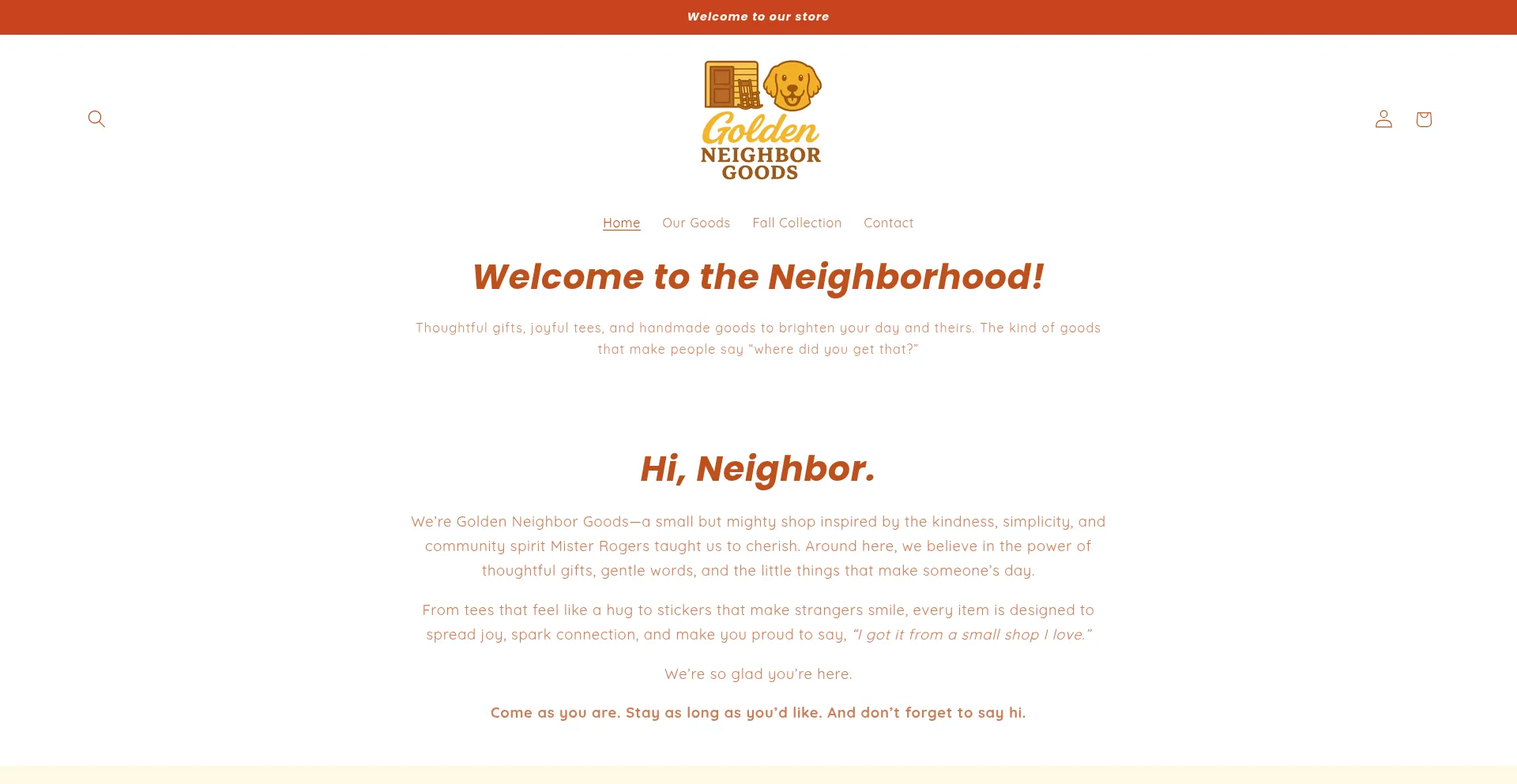 Goldenneighborgoods.com Screenshot