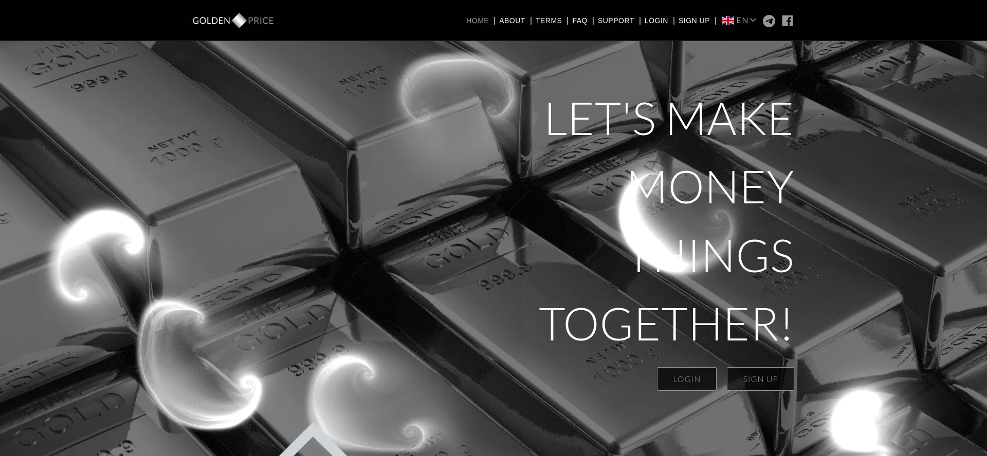 Website screenshot of Goldenprice.biz