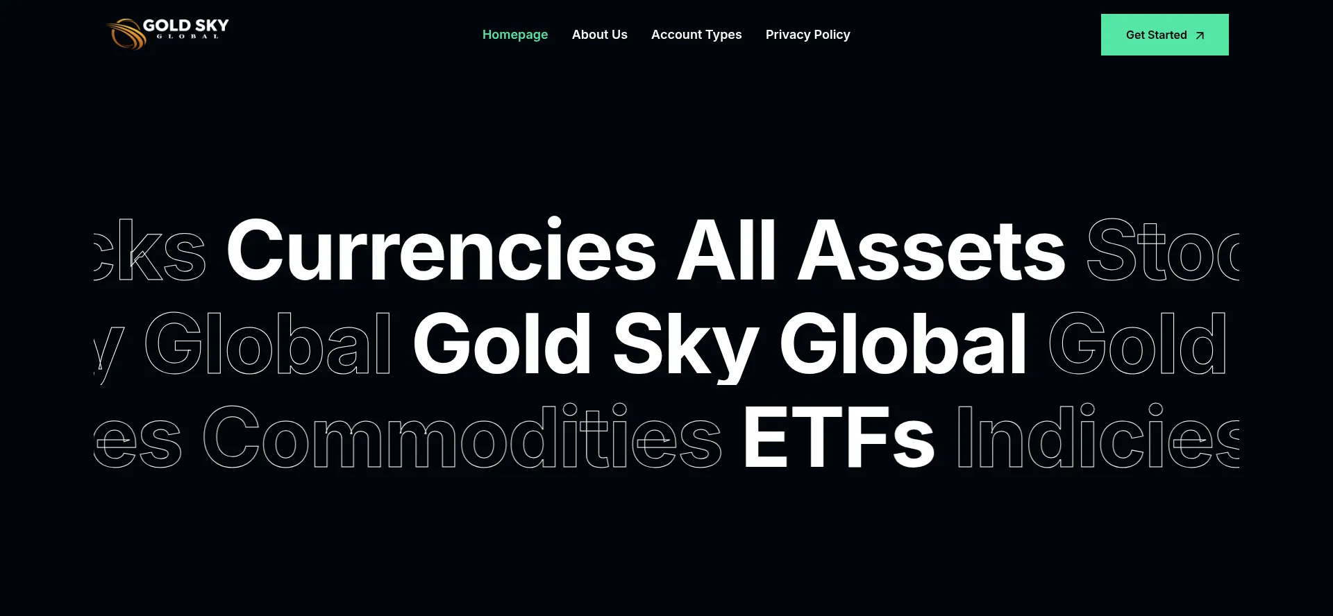Website screenshot of Goldskyglobal.com