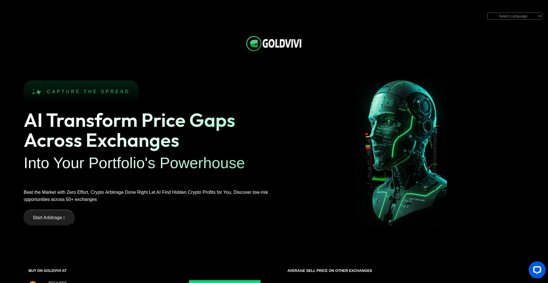 Website screenshot of Goldvivi.com