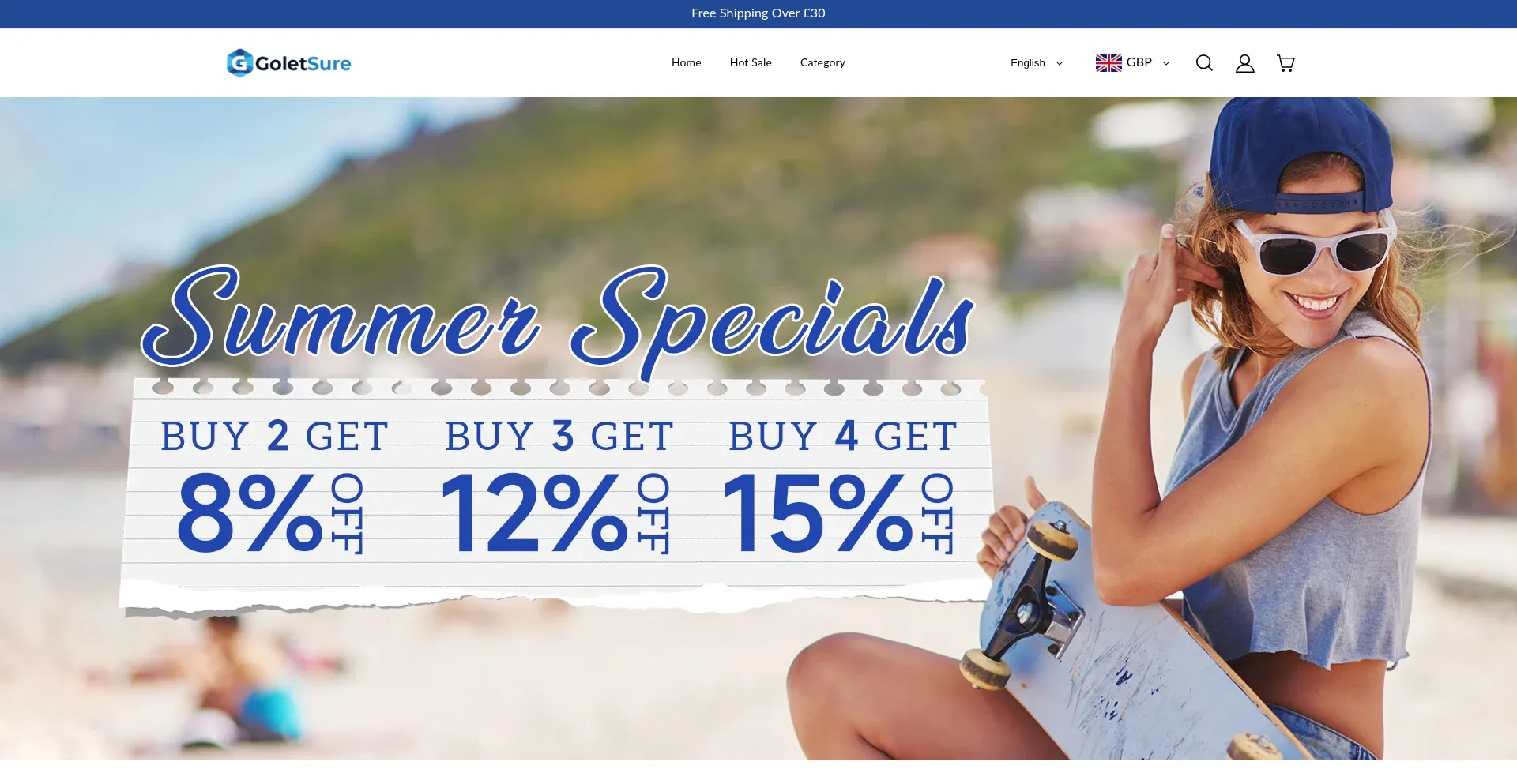 Website screenshot of Goletsure.com