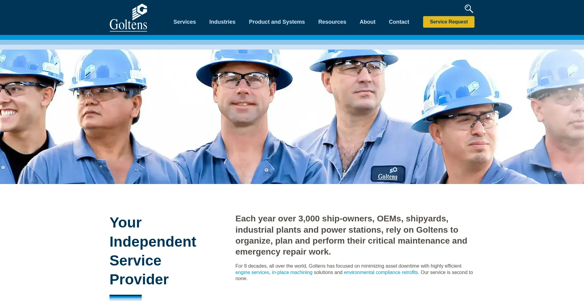Goltens.com Screenshot