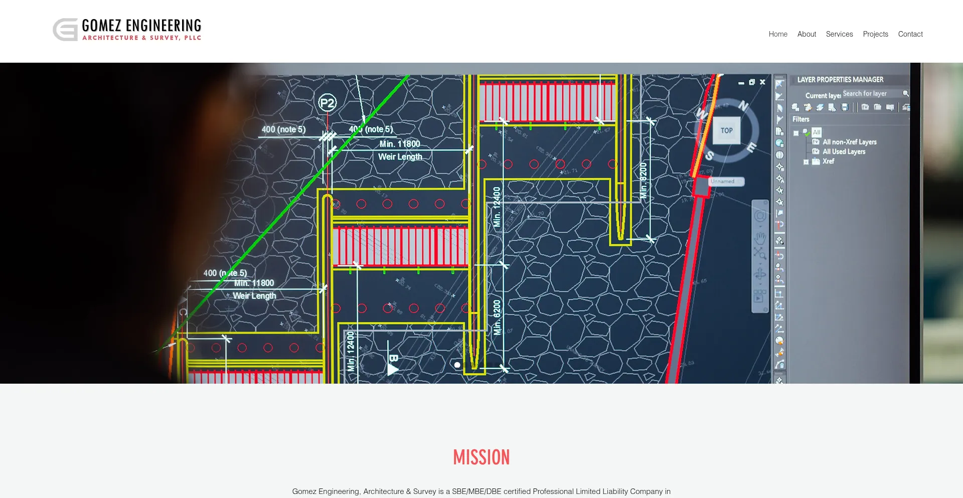 Website screenshot of Gomezengineering.com