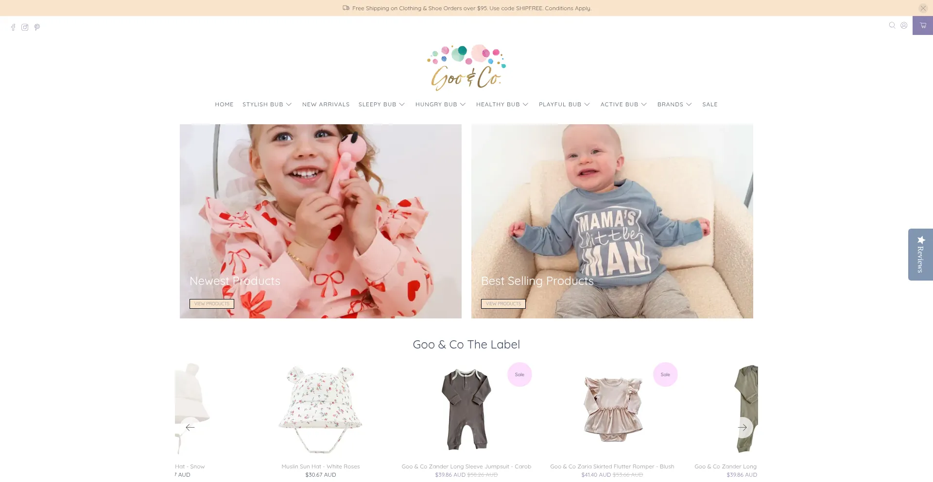 Website screenshot of Gooandco.com
